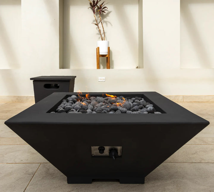 Architectural Precast Concrete Propane Fire Pit Square Fire Pit Only