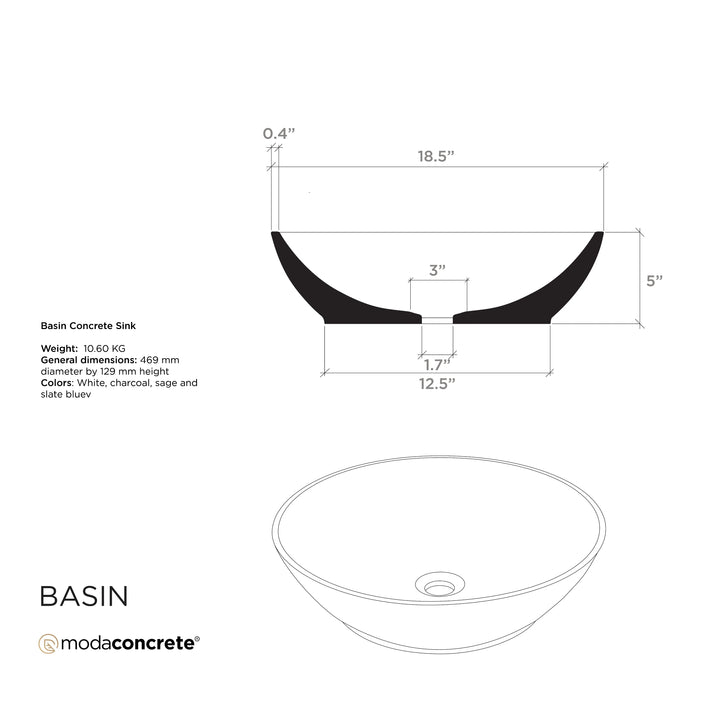 Basin Concrete Sink