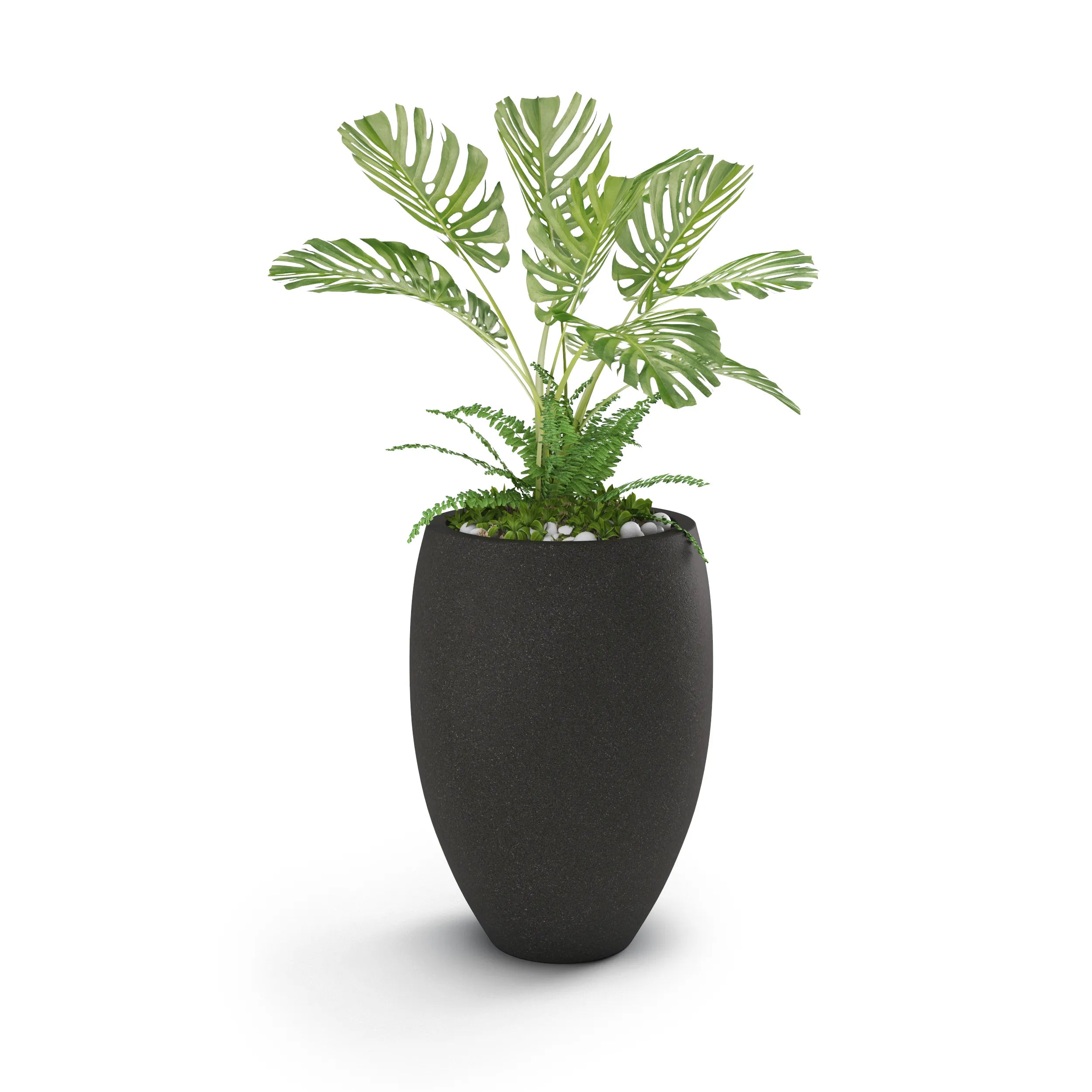 Brandy Large Planter Small Planter 23" H x 18" W Graphite