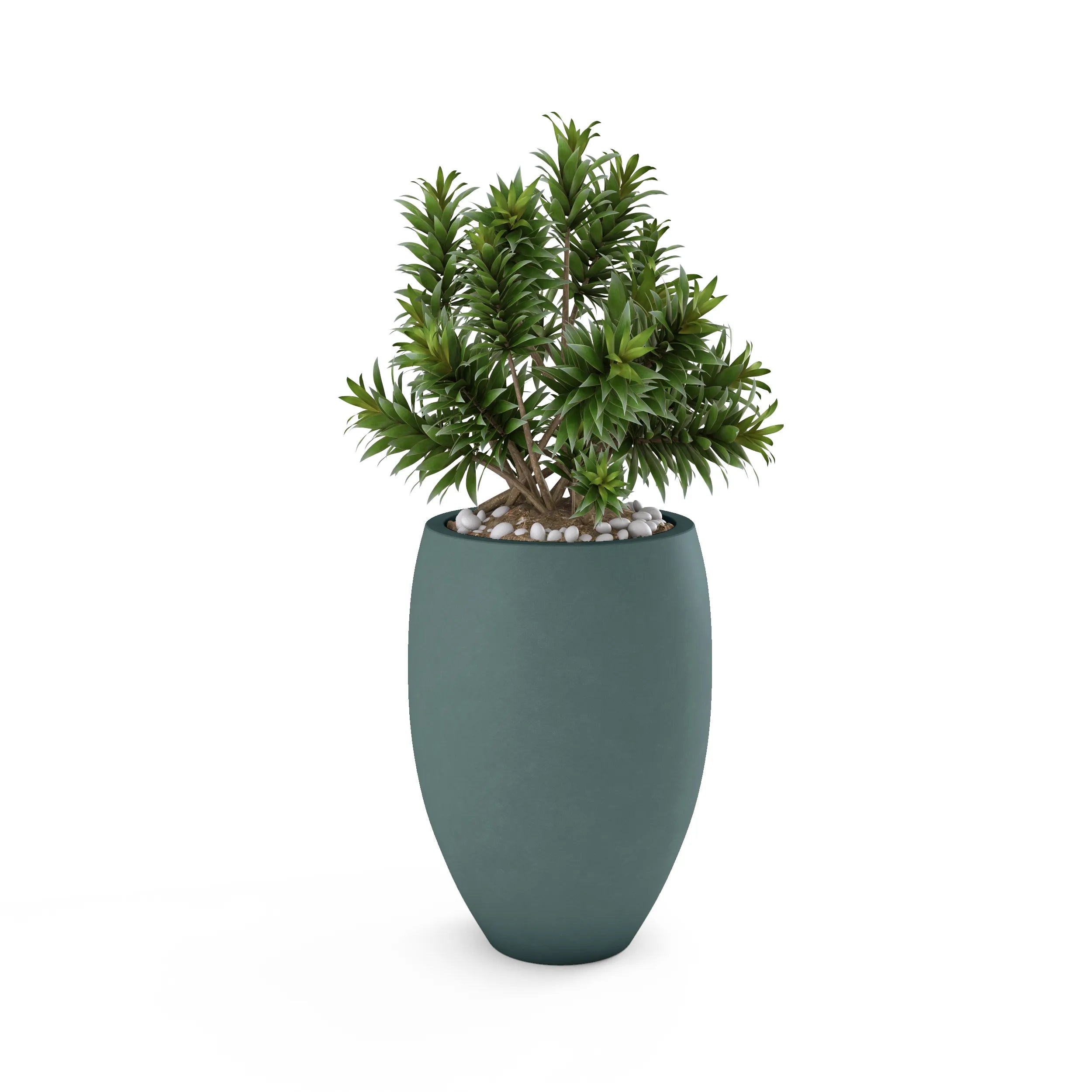 Brandy Large Planter Small Planter 23" H x 18" W Smokey Blue