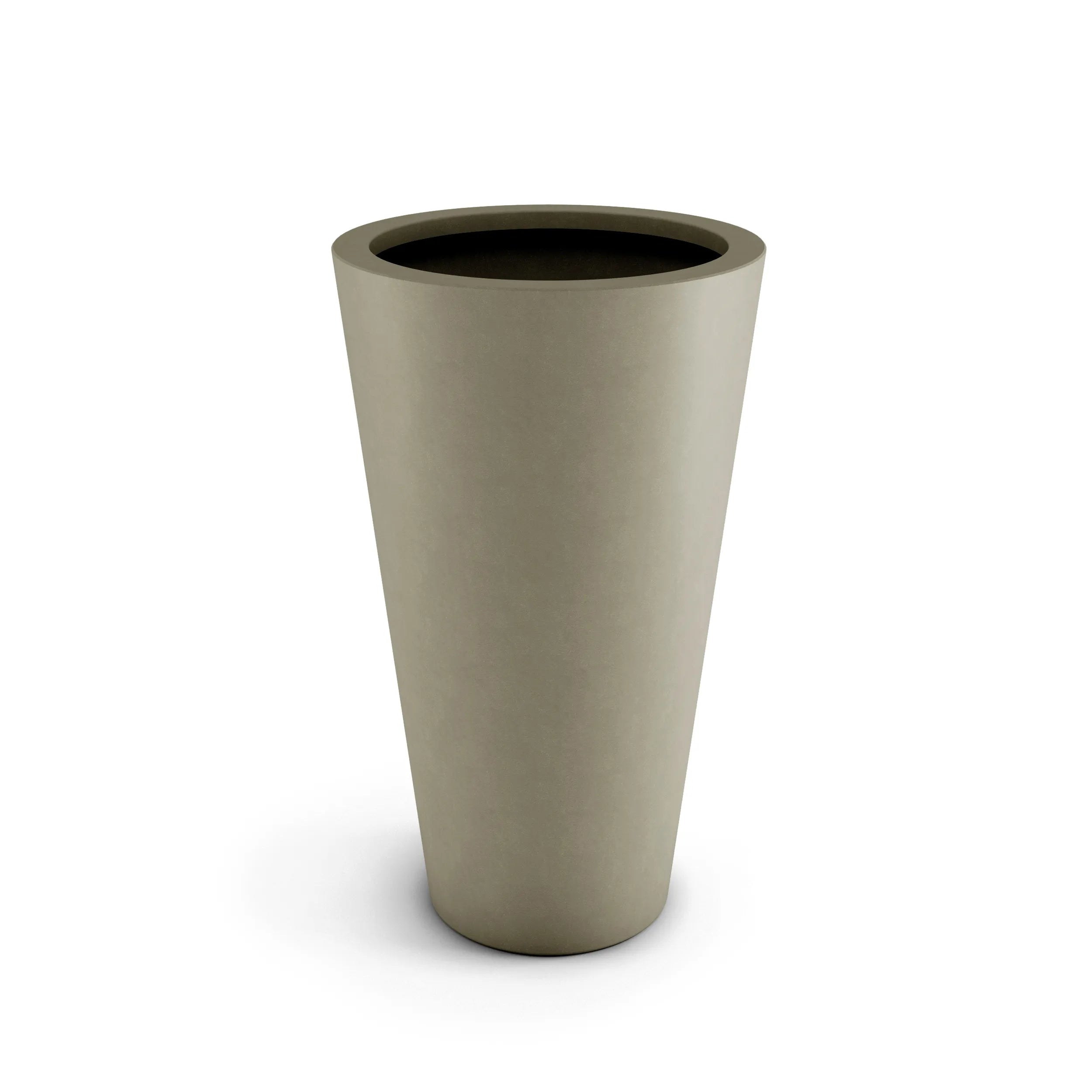 Cone Large Outdoor Planter Large Planter 36" H x 24" W Graphite