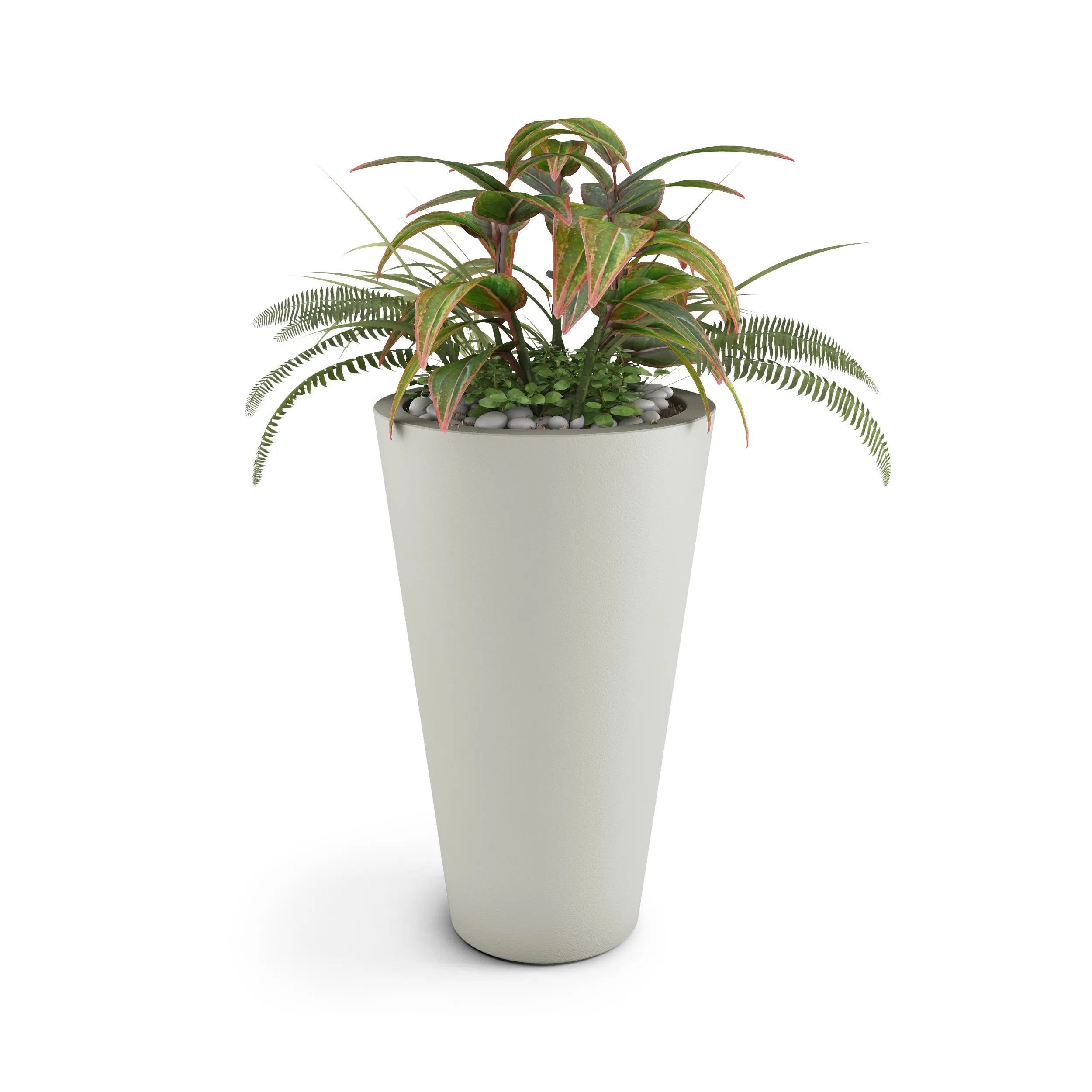 Cone Large Outdoor Planter Small Planter 24in H x 21in W Dover Blue