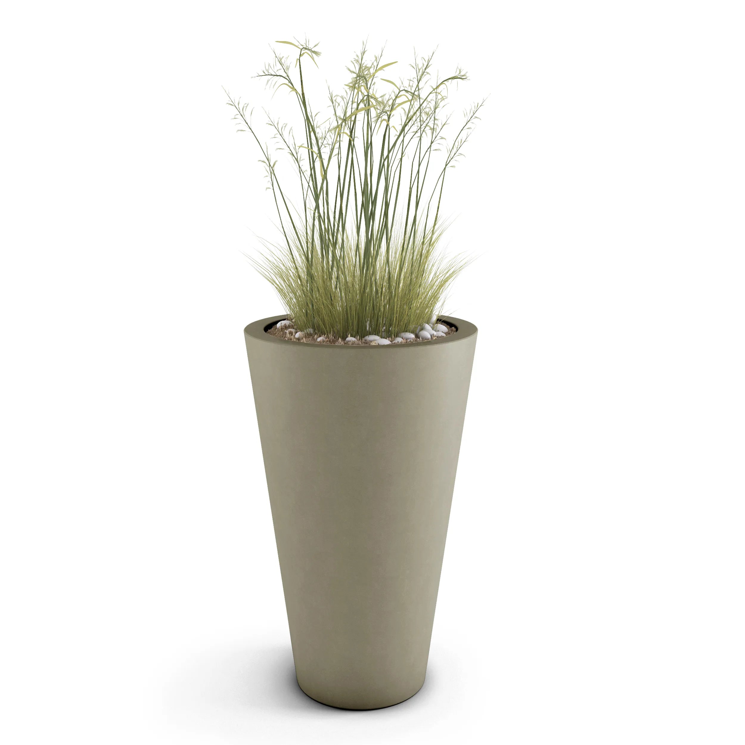 Cone Large Outdoor Planter Small Planter 24in H x 21in W Sage