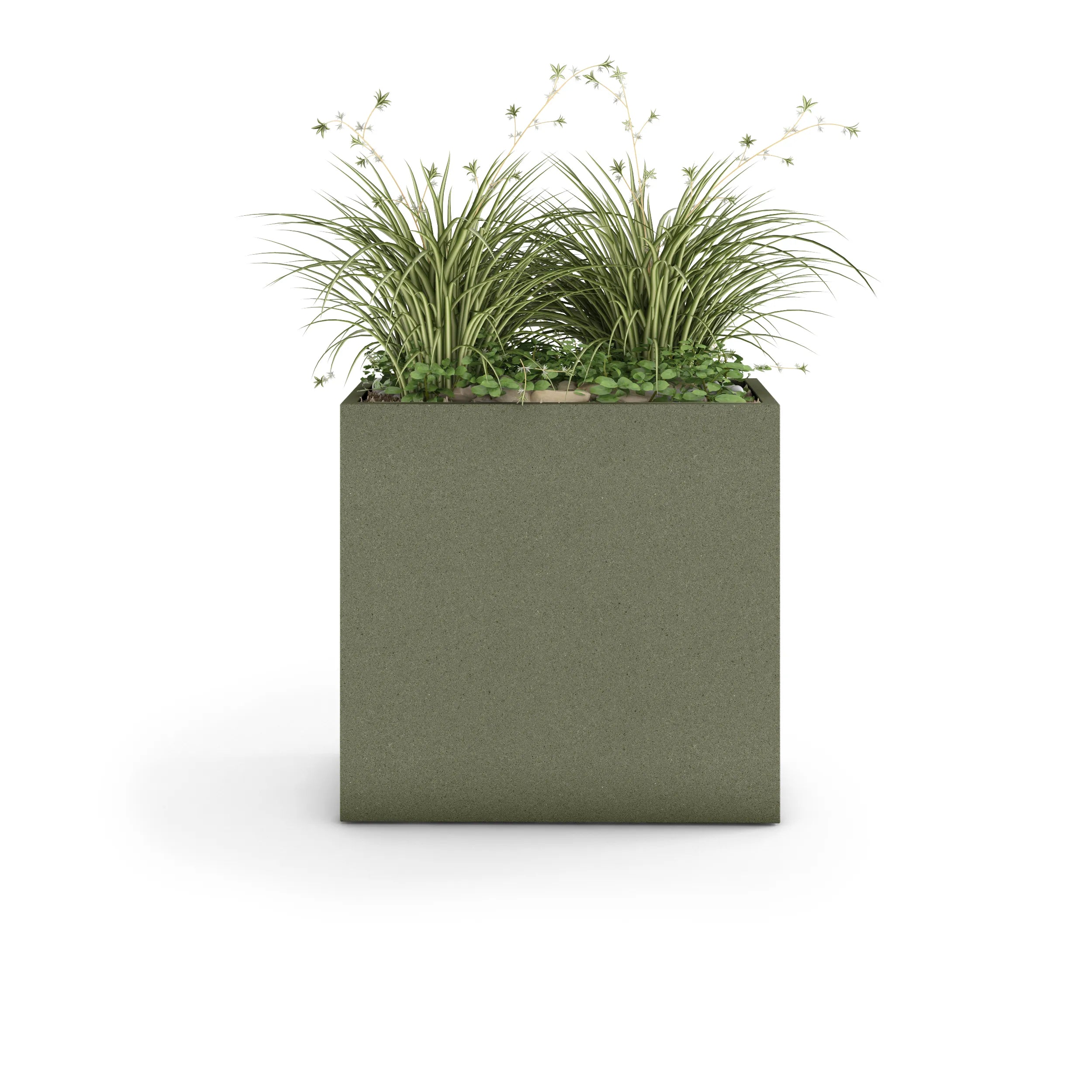 Linea Large Outdoor Planter Medium 36" L x 36" H x 16" W White