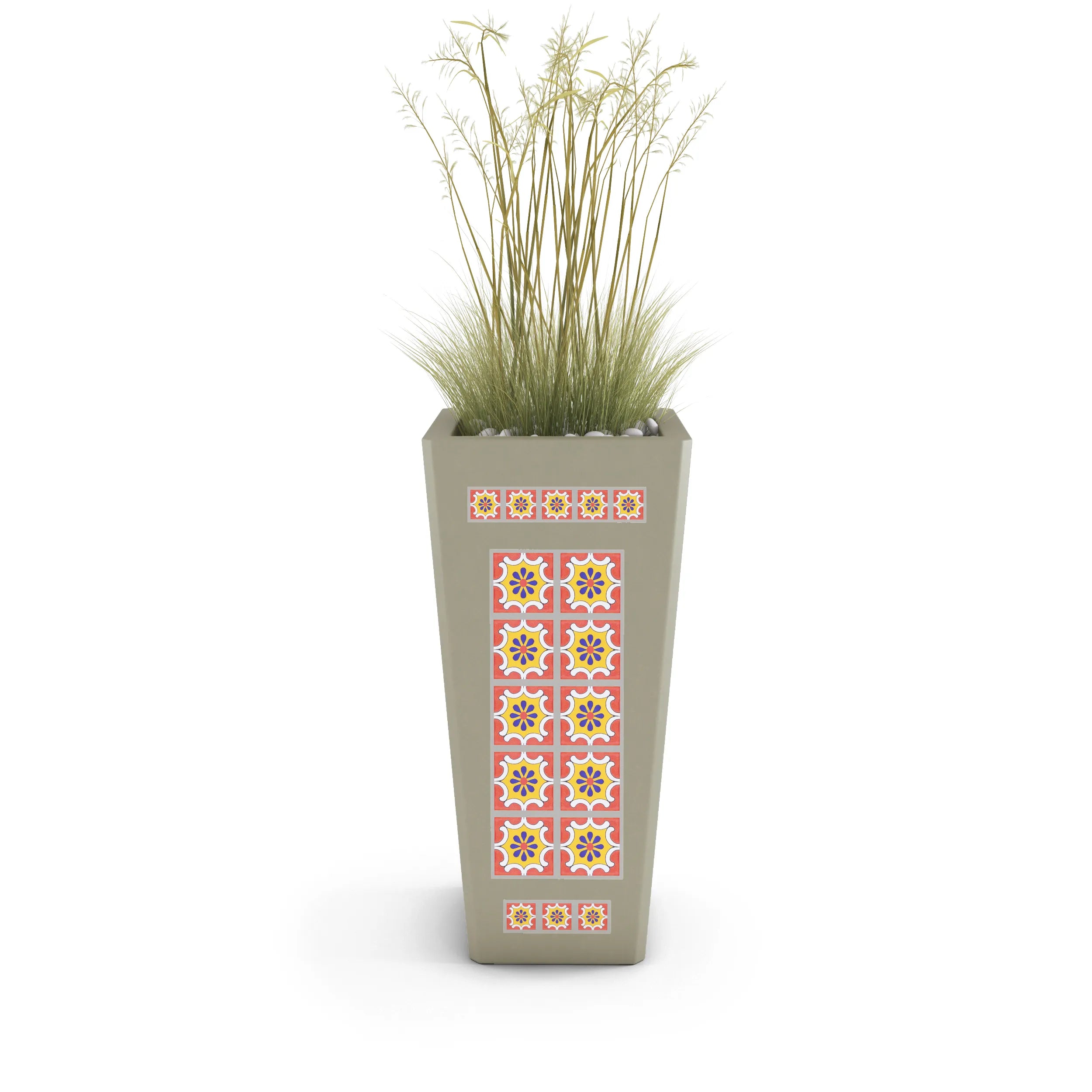 Mosaic Outdoor Planters Planter Sage Burst Smokey Blue