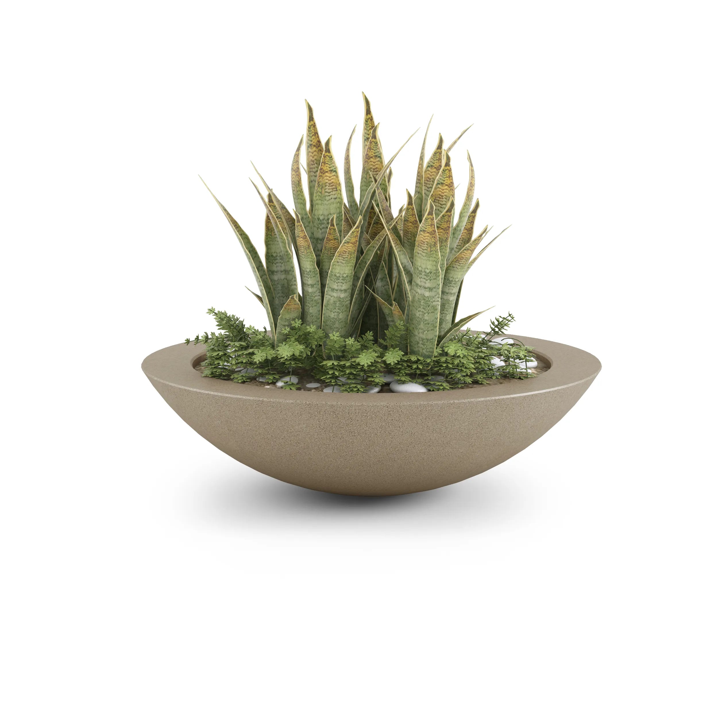 Oceanside Outdoor Shallow Planter Small Sand