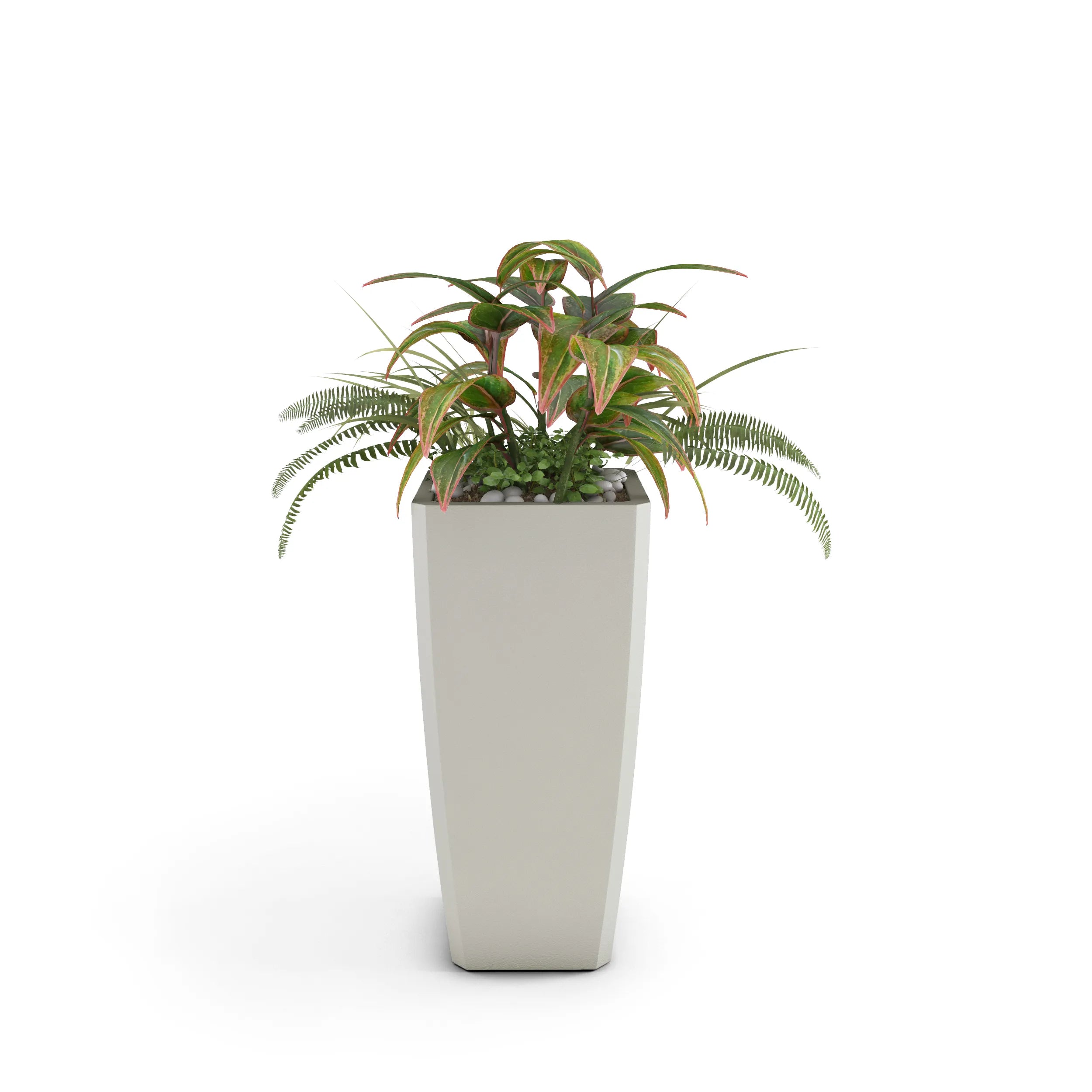 Quartet Large Planter Small Planter 27" H x 18" W Dover Blue