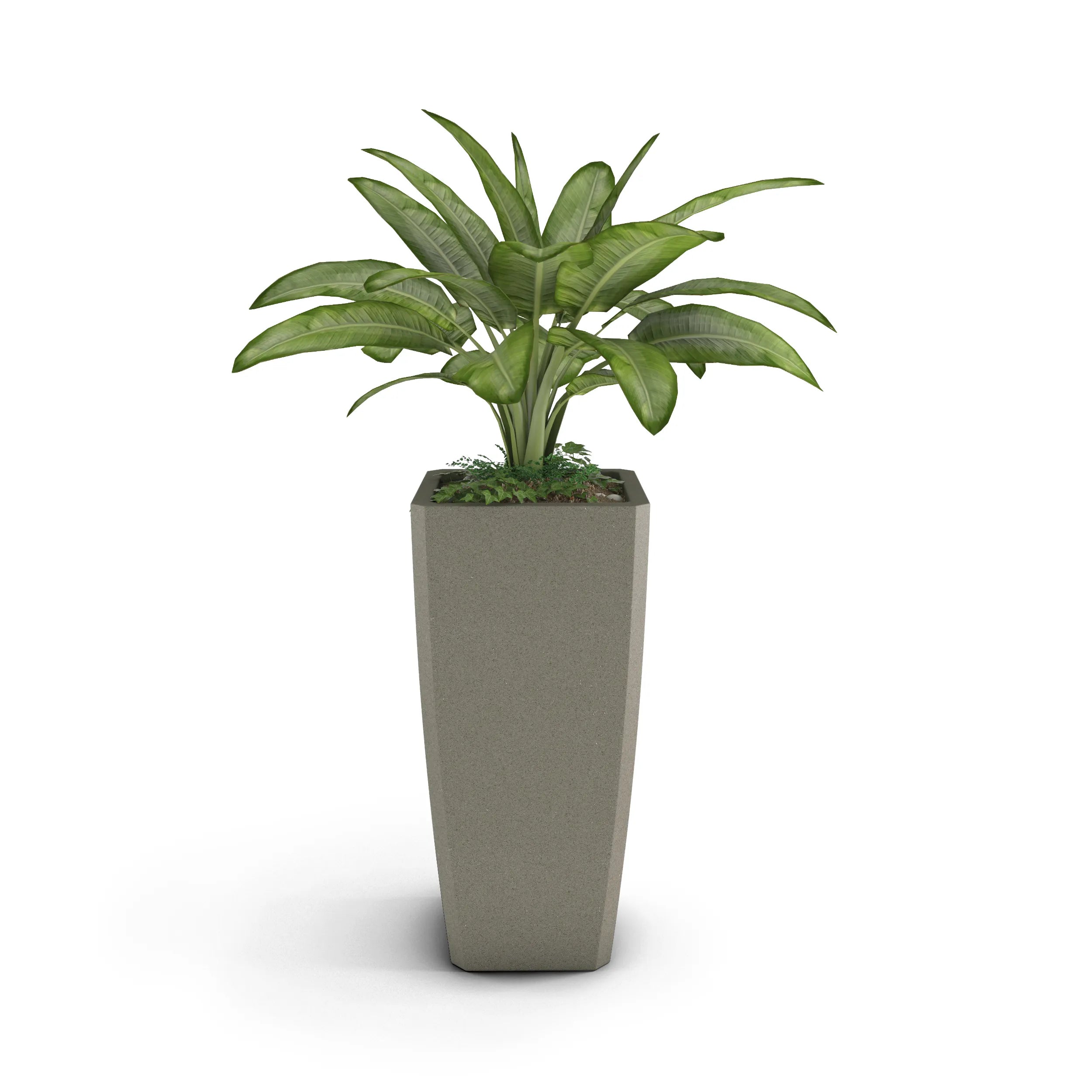 Quartet Large Planter Small Planter 27" H x 18" W Grey