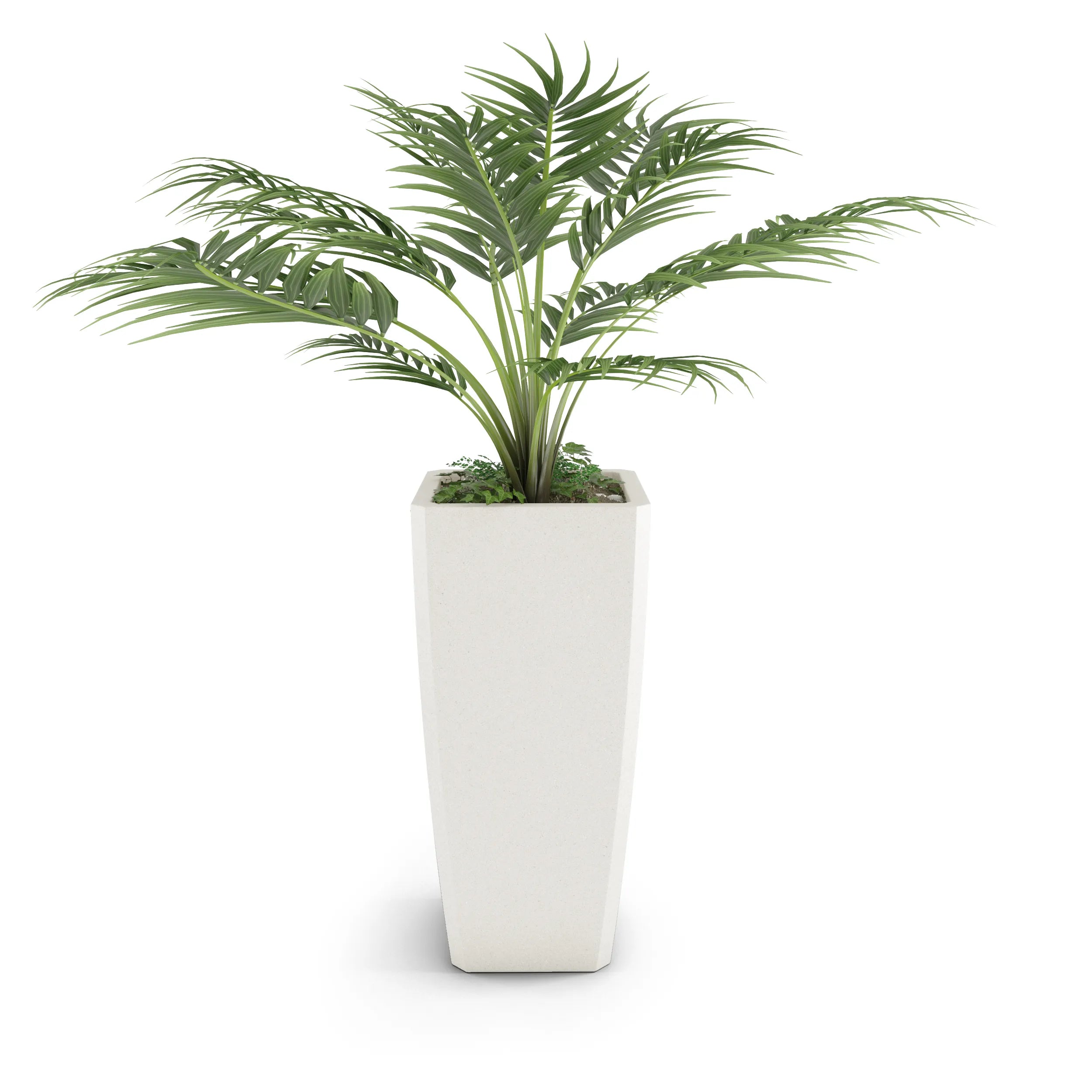 Quartet Large Planter Small Planter 27" H x 18" W White