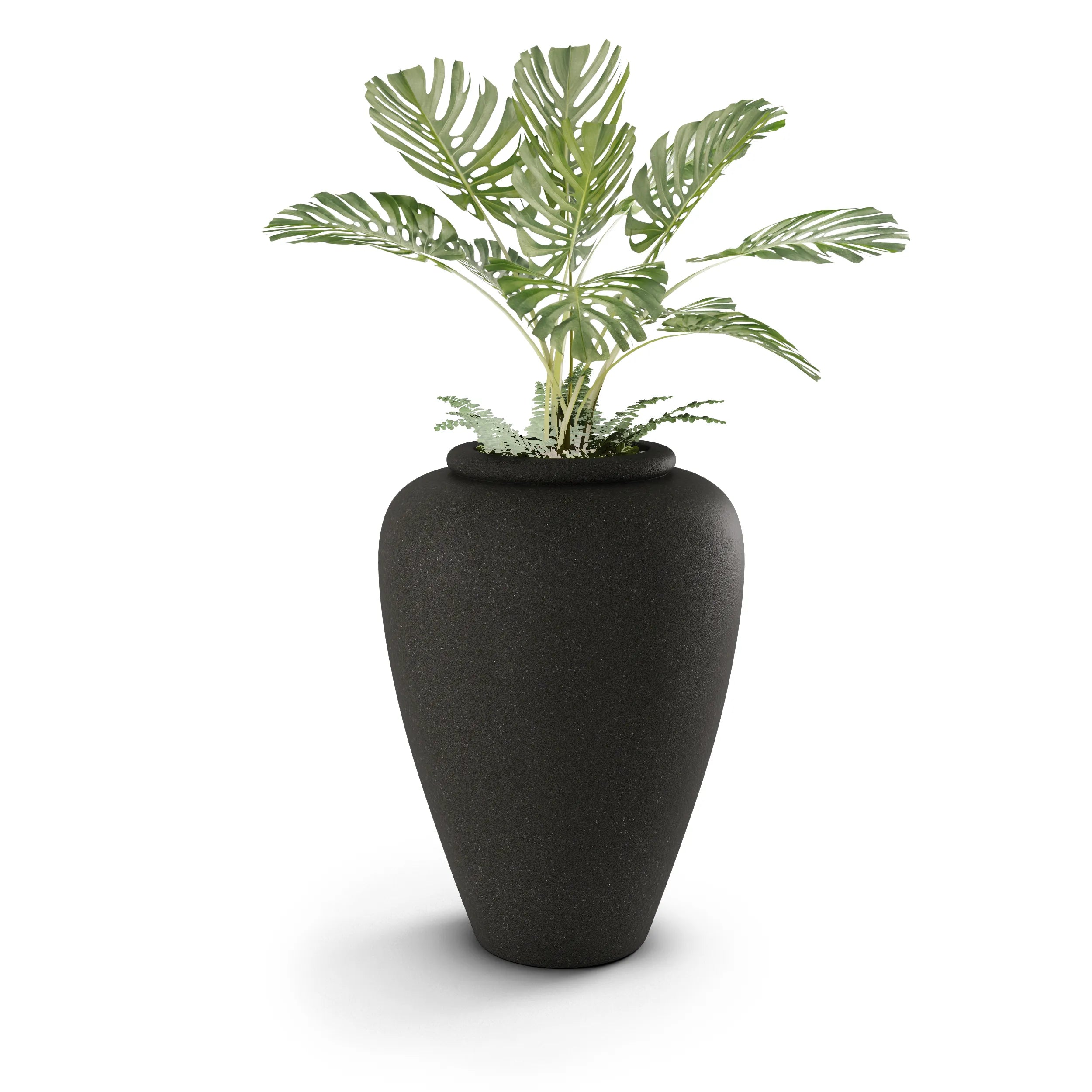 Staccato Large Planter Small Planter 26" H x 20" W Graphite
