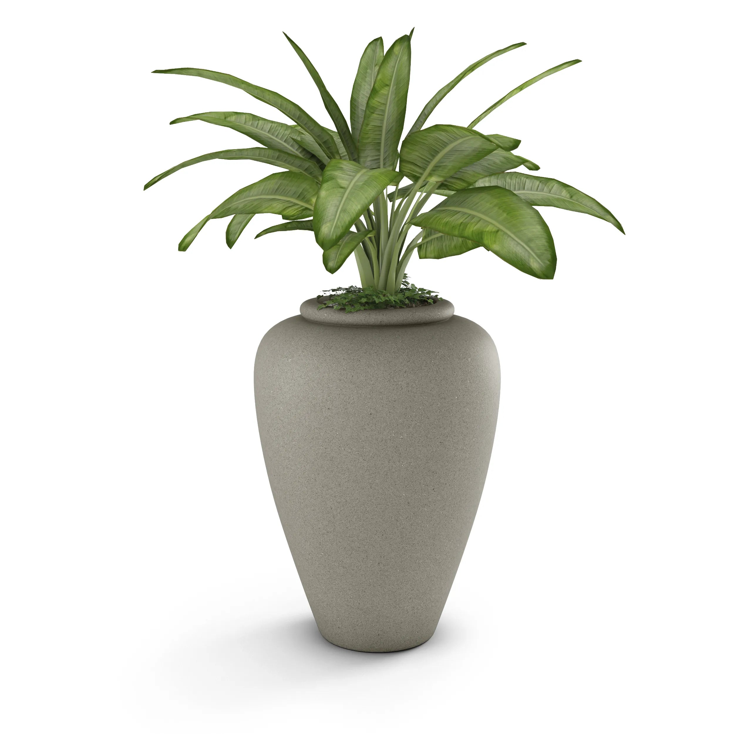 Staccato Large Planter Small Planter 26" H x 20" W Grey