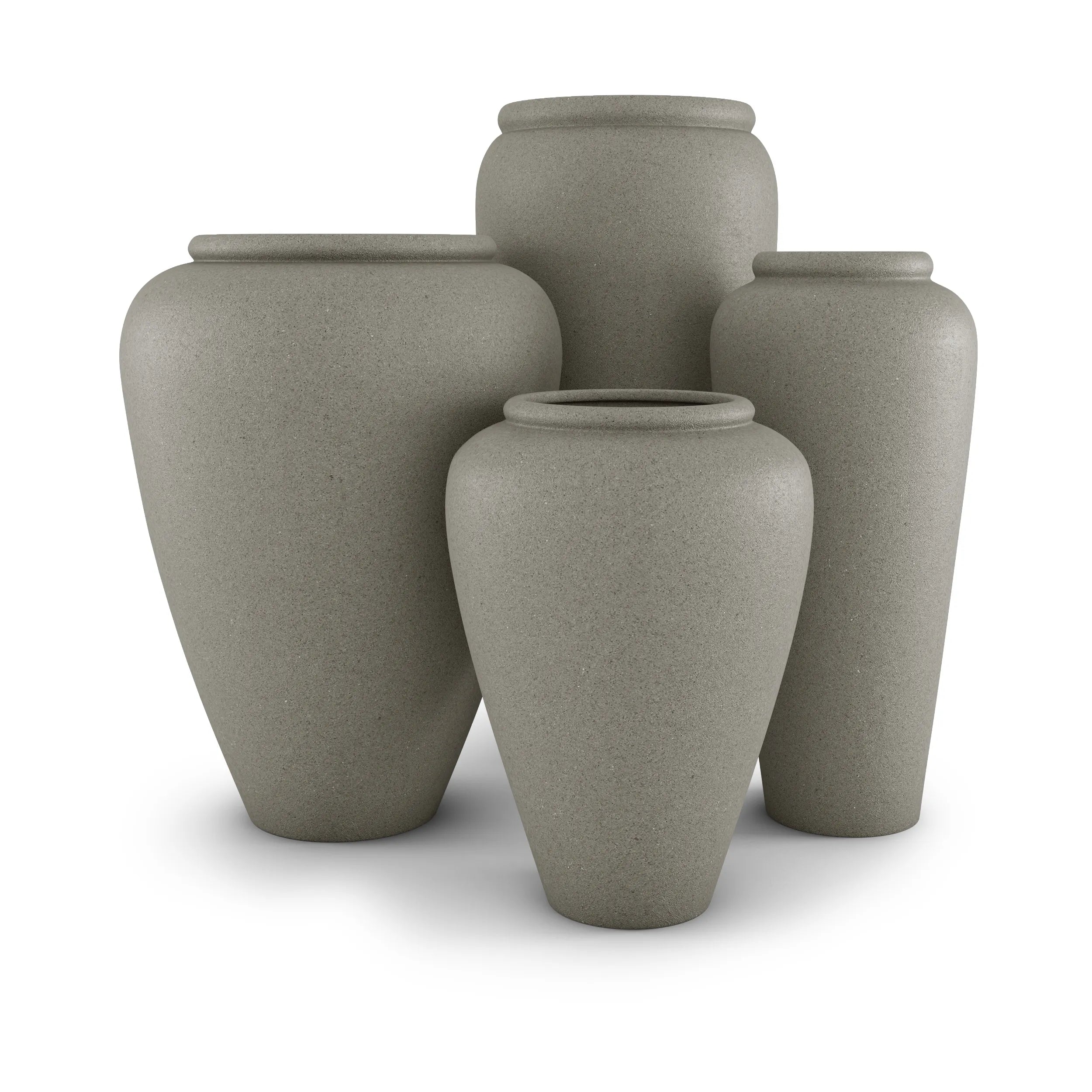 Staccato Large Planter Tall Planter 36" H x 14" W Smokey Blue