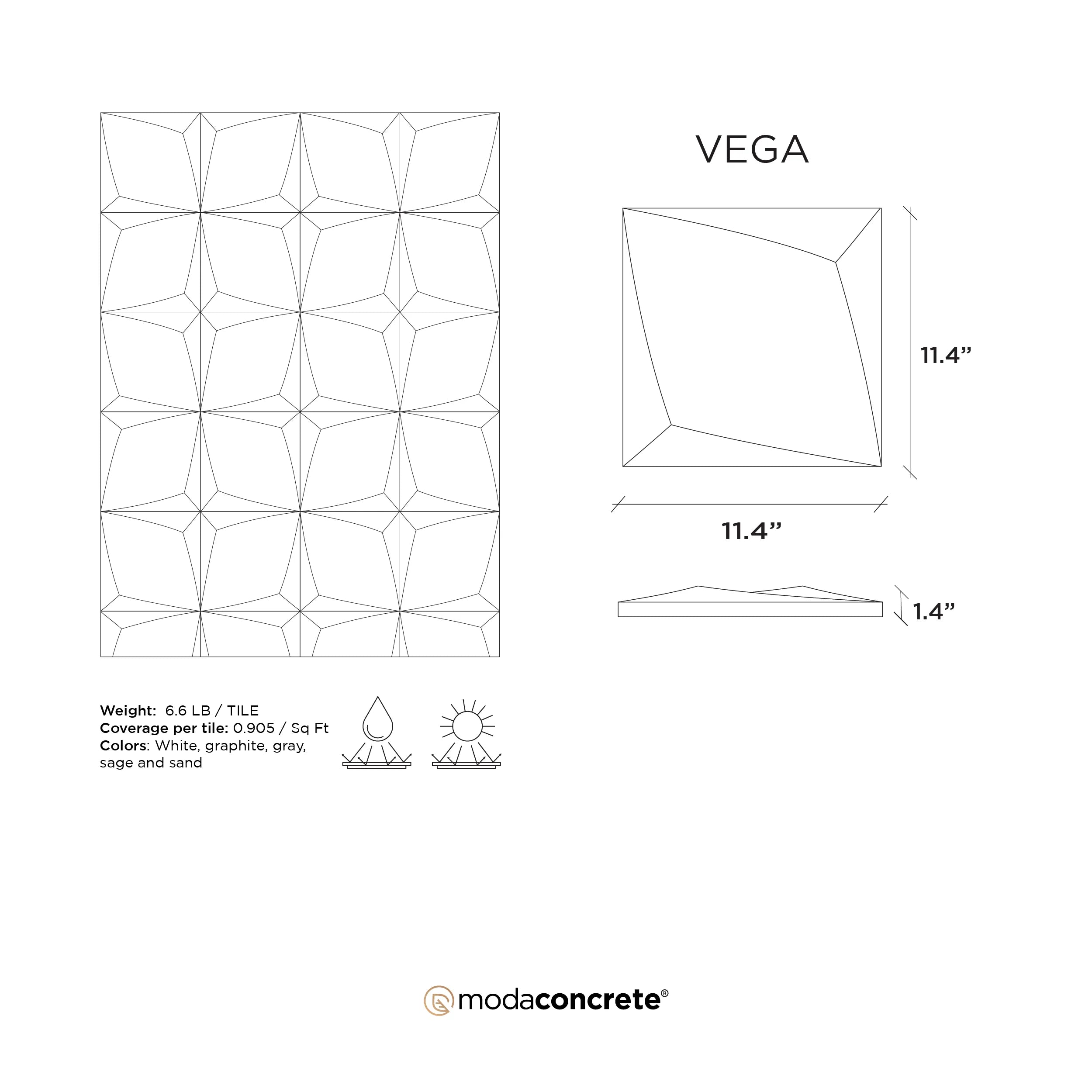 VEGA Concrete Wall Tile