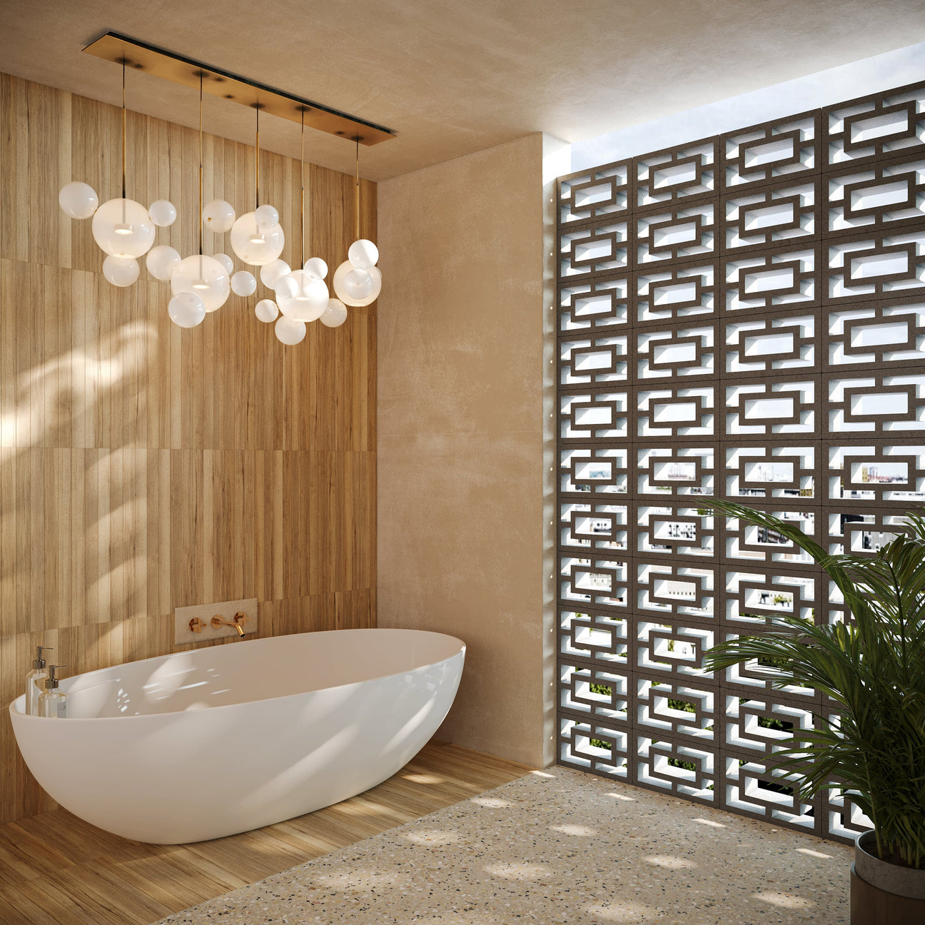 How to Mix Patterns with Moda Concrete Breeze Blocks for Biophilic Interiors