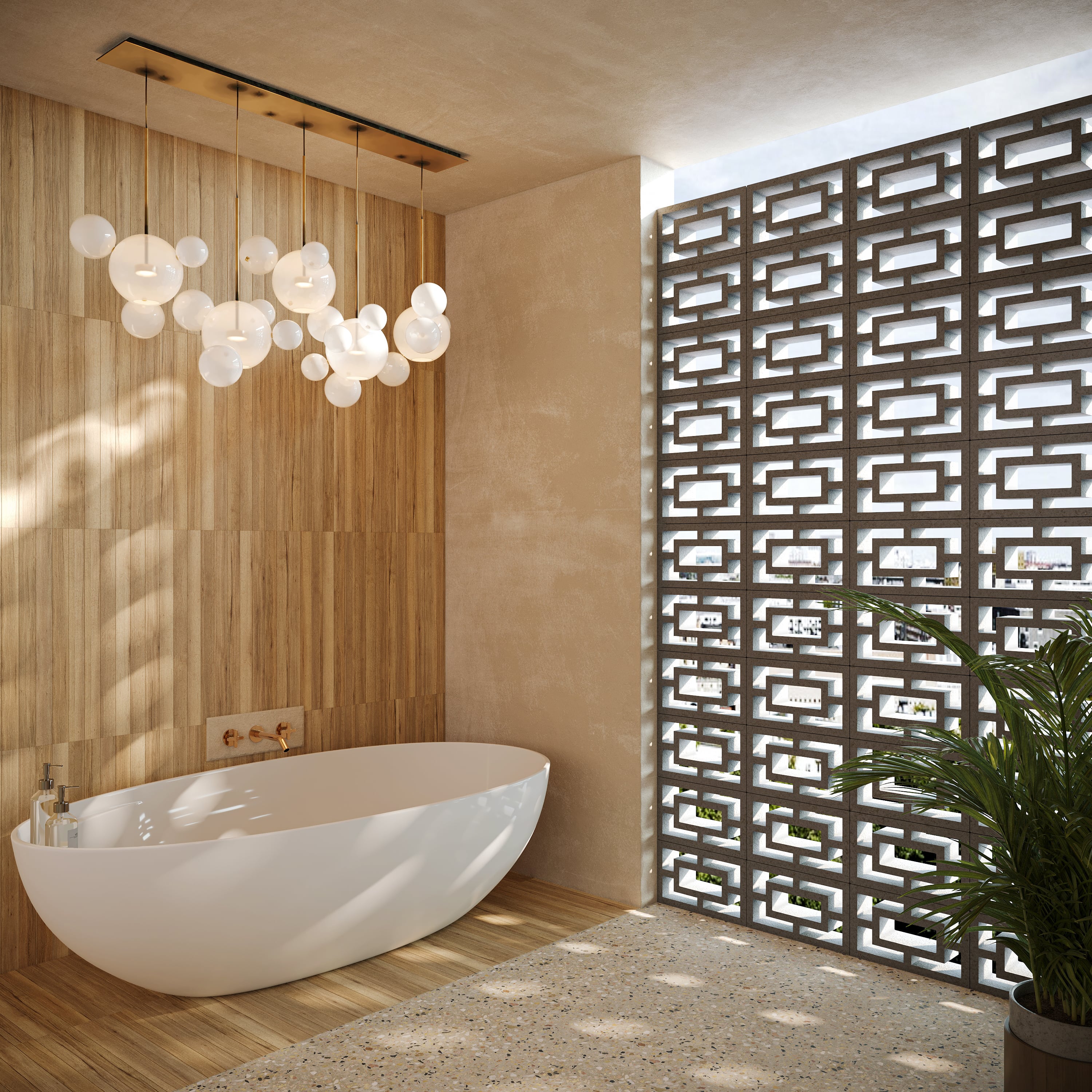 How to Mix Patterns with Moda Concrete Breeze Blocks for Biophilic Interiors