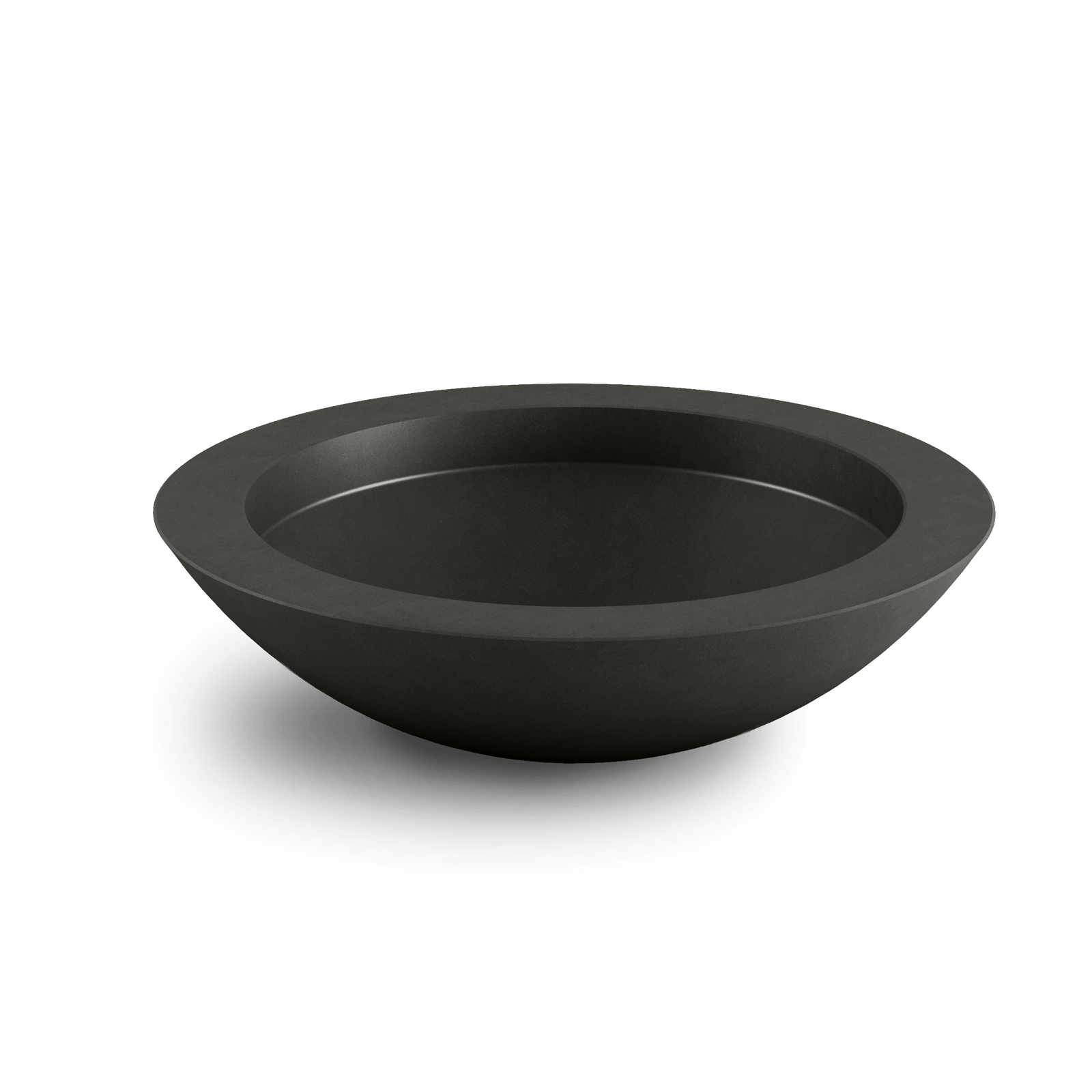 Oceanside Outdoor Shallow Planter in French Gray Top View