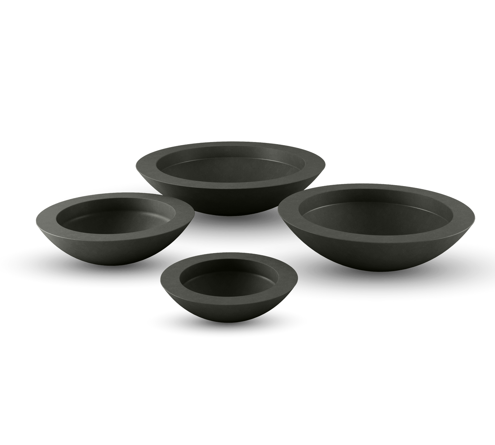 Oceanside Outdoor Shallow Planter in French Gray 4 Sizes