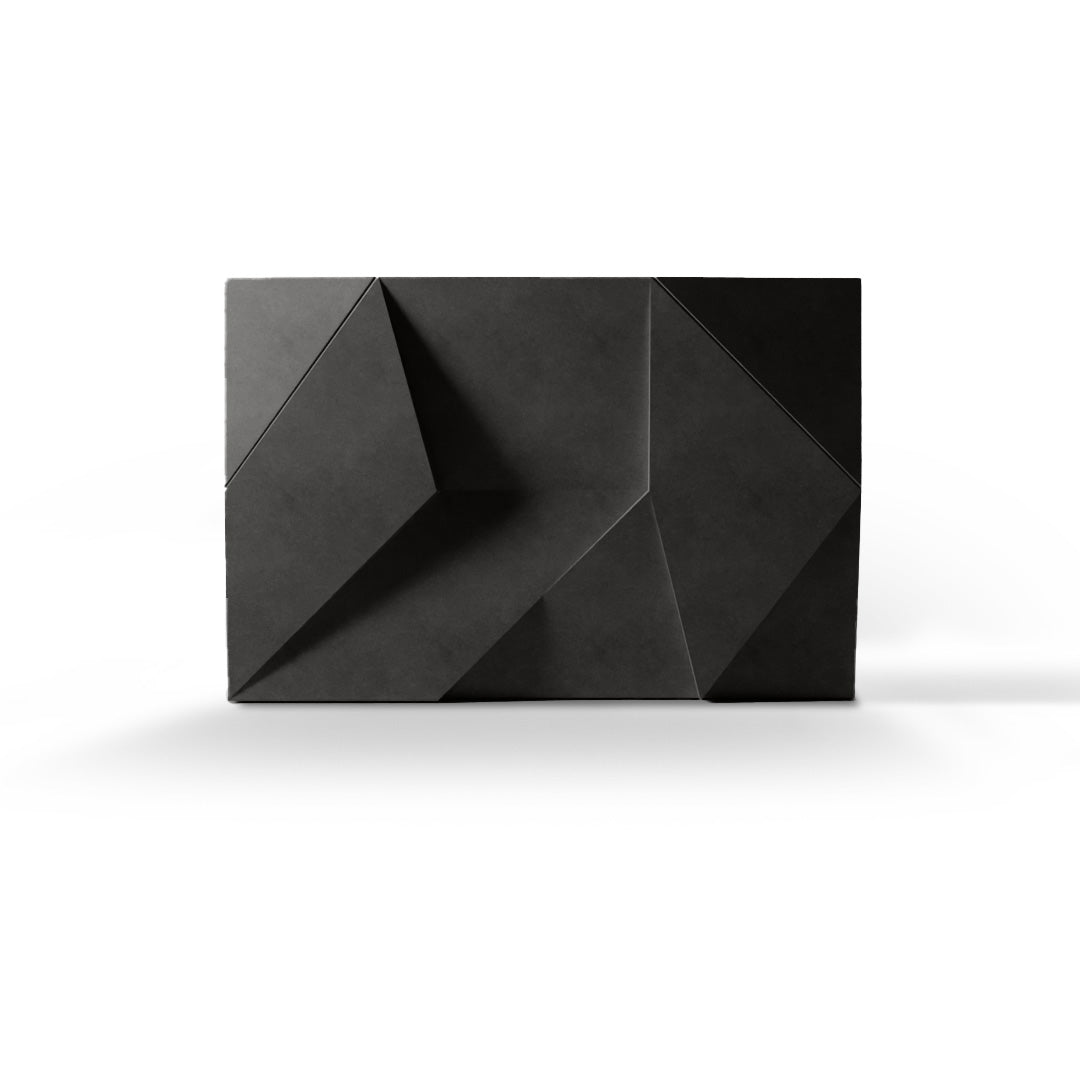 ANDROMEDA 3D concrete wall tile in Graphite — sculptural geometric feature-wall tile by ModaConcrete