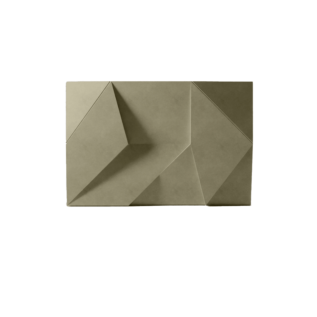ANDROMEDA 3D concrete wall tile in Sage — sculptural geometric feature-wall tile by ModaConcrete