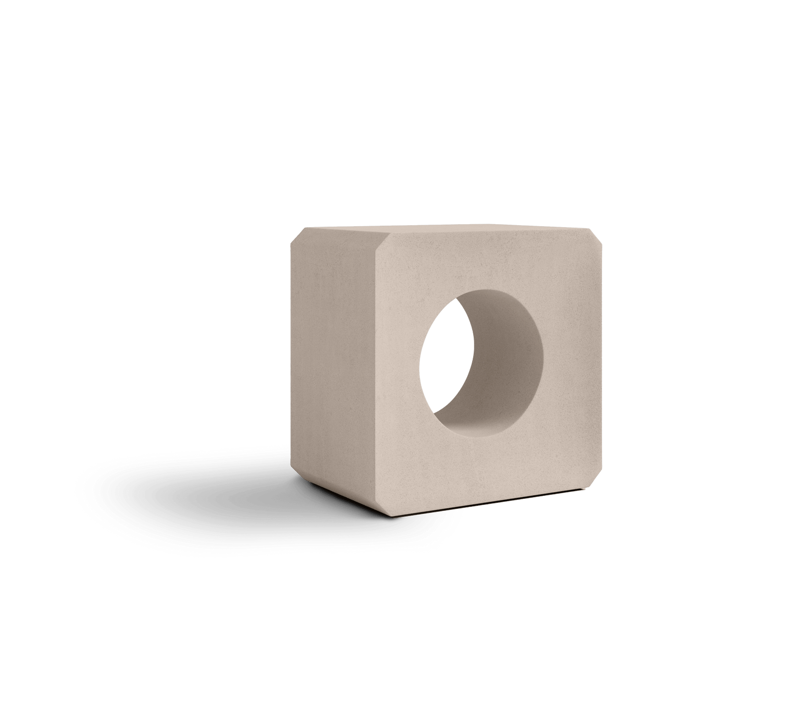 KUBE concrete breeze block in Beige — hyper-pressed architectural screen block by ModaConcrete, view 2