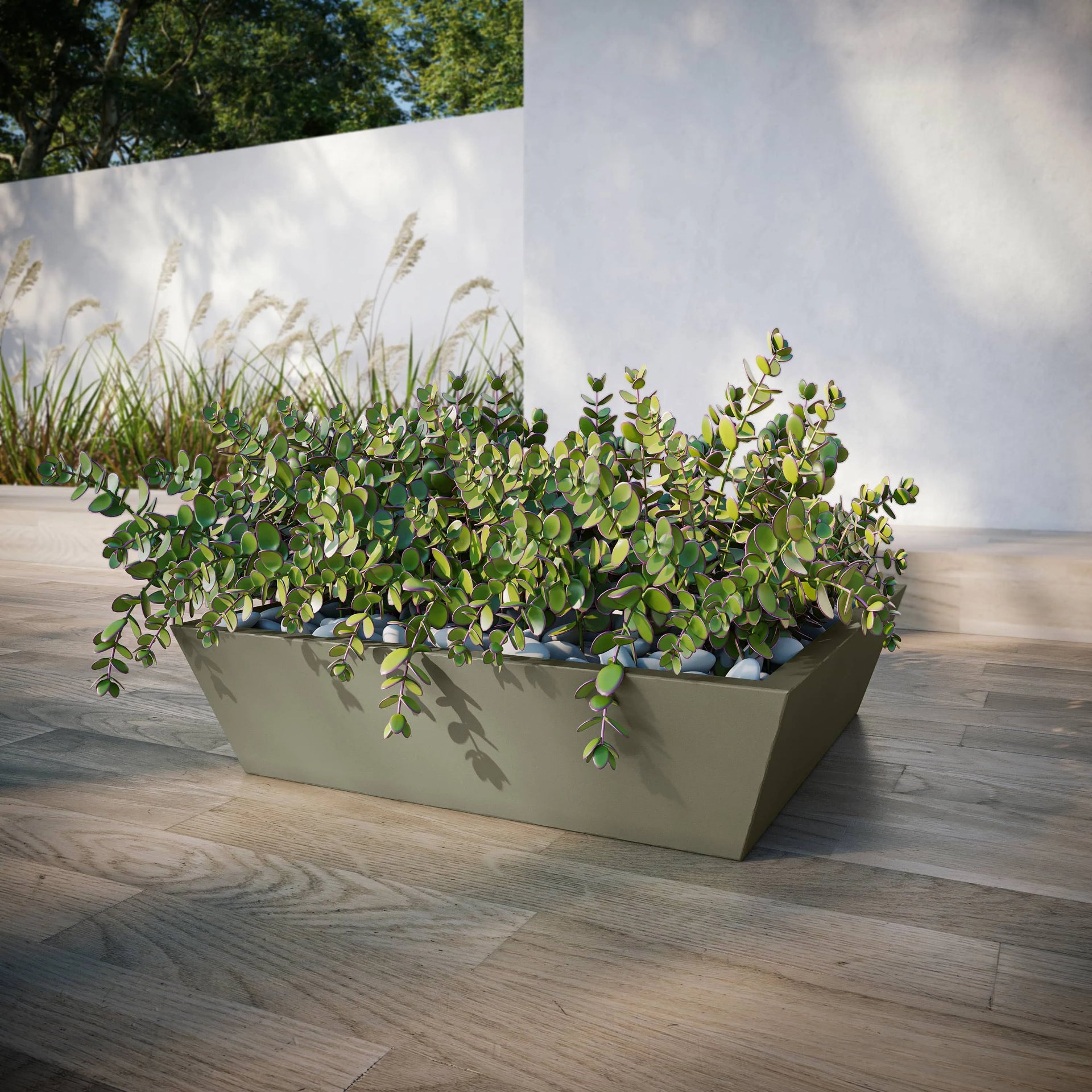 Newport Large Outdoor Shallow Planter