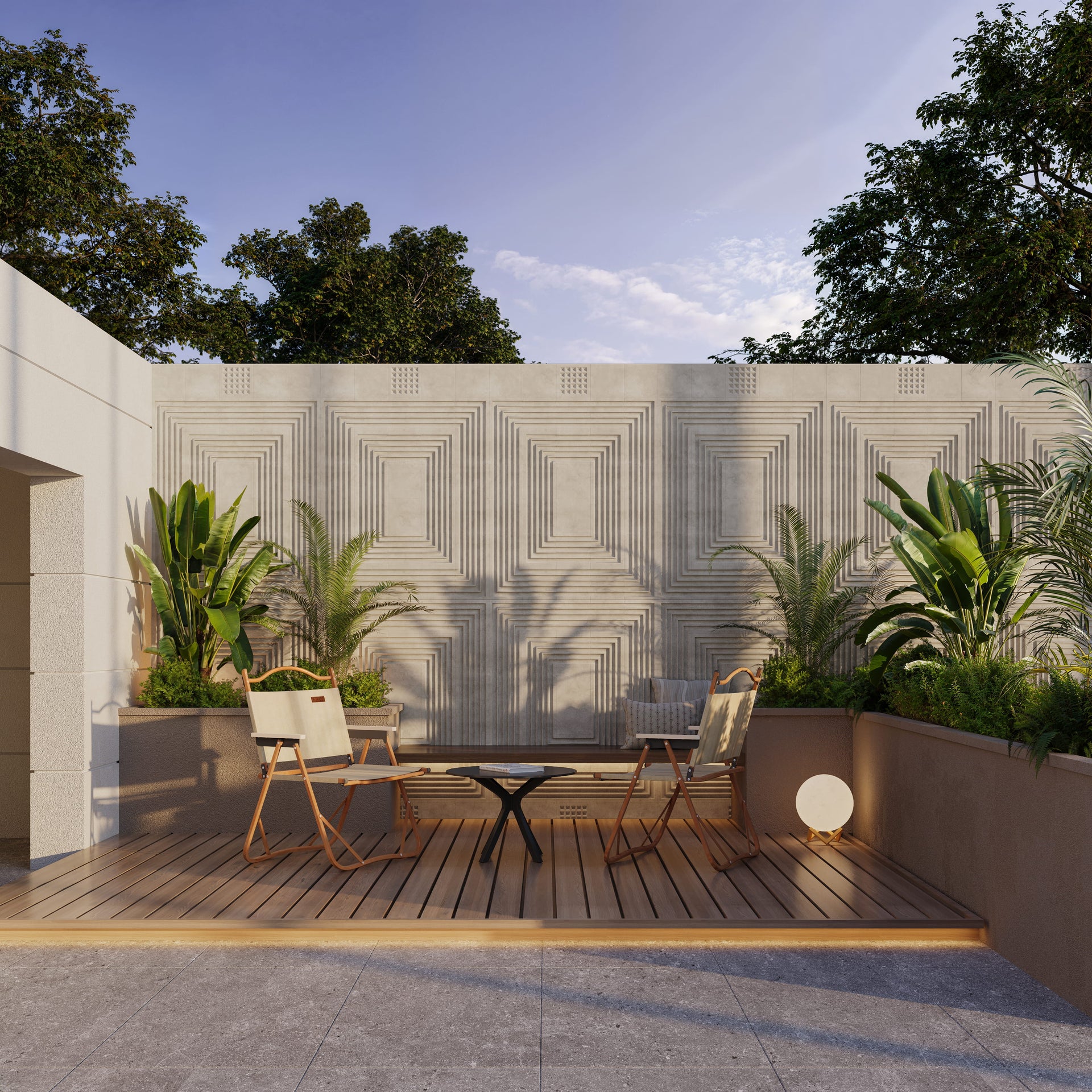 ROMA tile collection — six architectural concrete 3D wall tile patterns, ModaConcrete