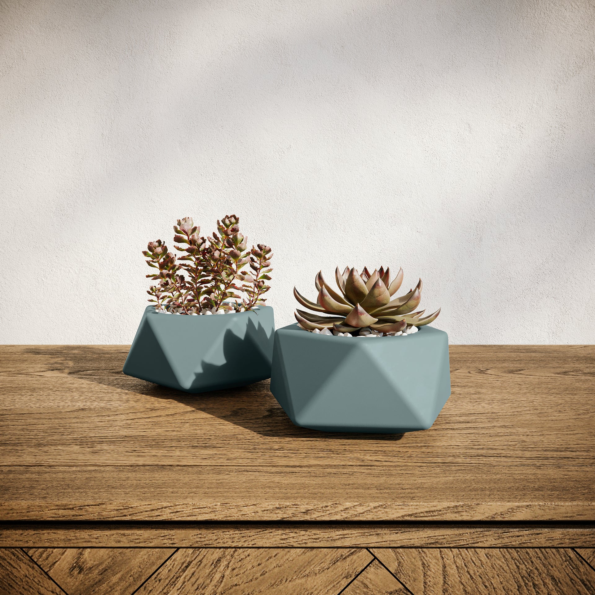 Concrete Mini Tilt Tabletop Planters (Set of 2)