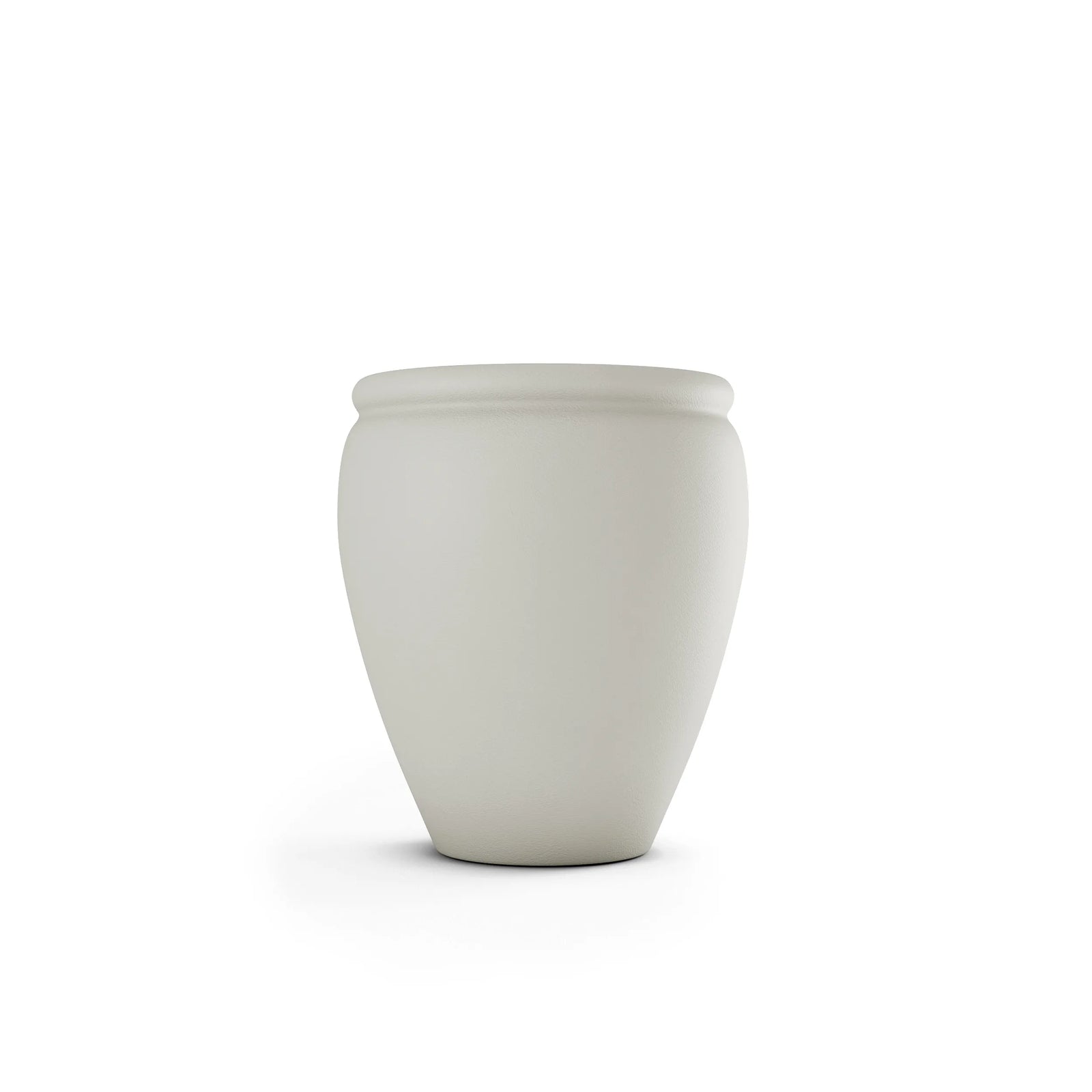 Bambino GFRC concrete planter in Dover Blue — round modern outdoor planter by ModaConcrete, view 1