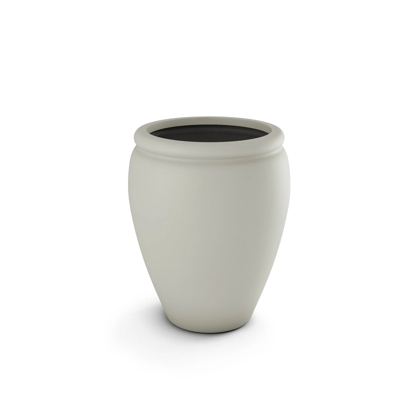 Bambino GFRC concrete planter in Dover Blue — round modern outdoor planter by ModaConcrete, view 2