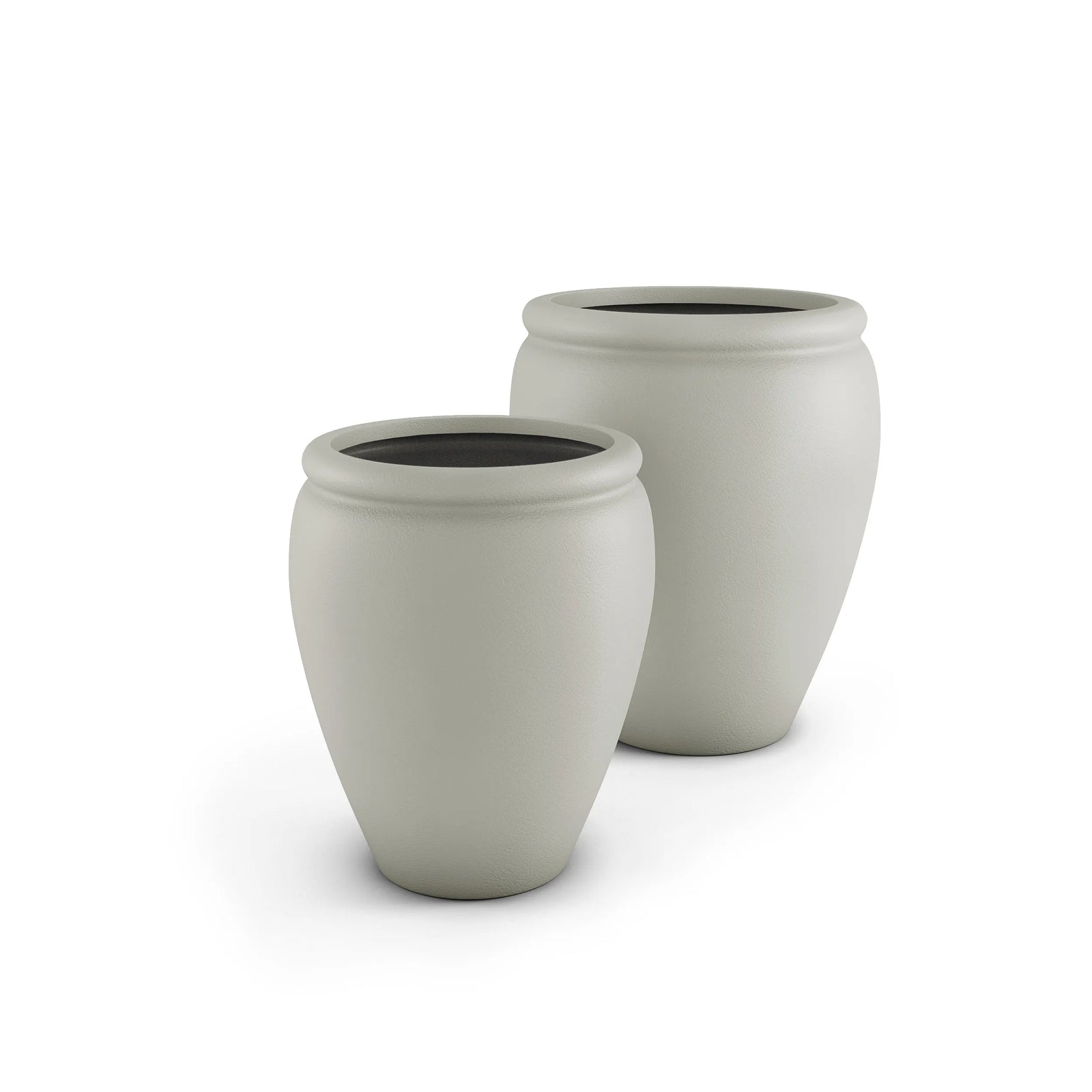 Bambino GFRC concrete planter in Dover Blue — round modern outdoor planter by ModaConcrete, view 3