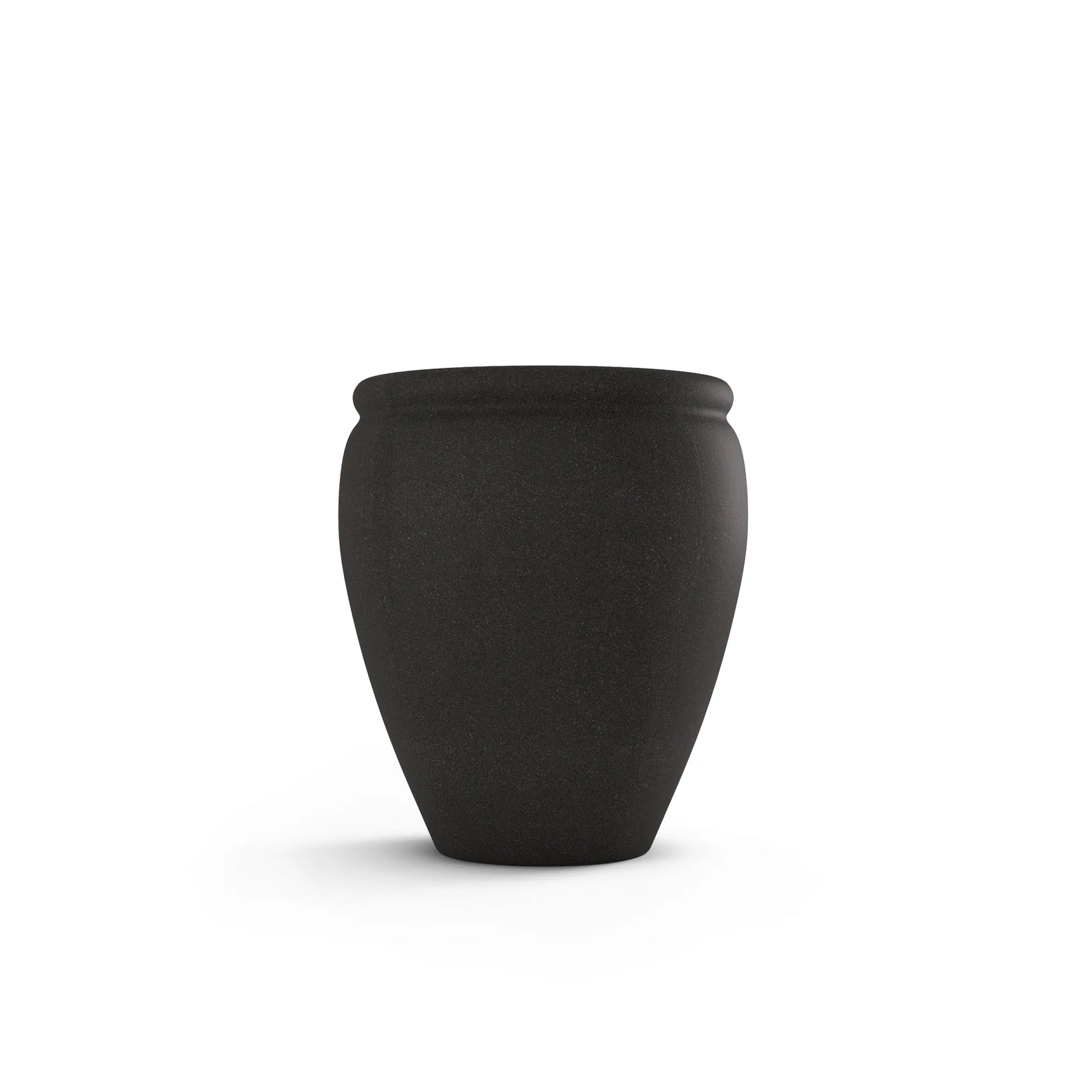 Bambino GFRC concrete planter in Graphite — round modern outdoor planter by ModaConcrete, view 1