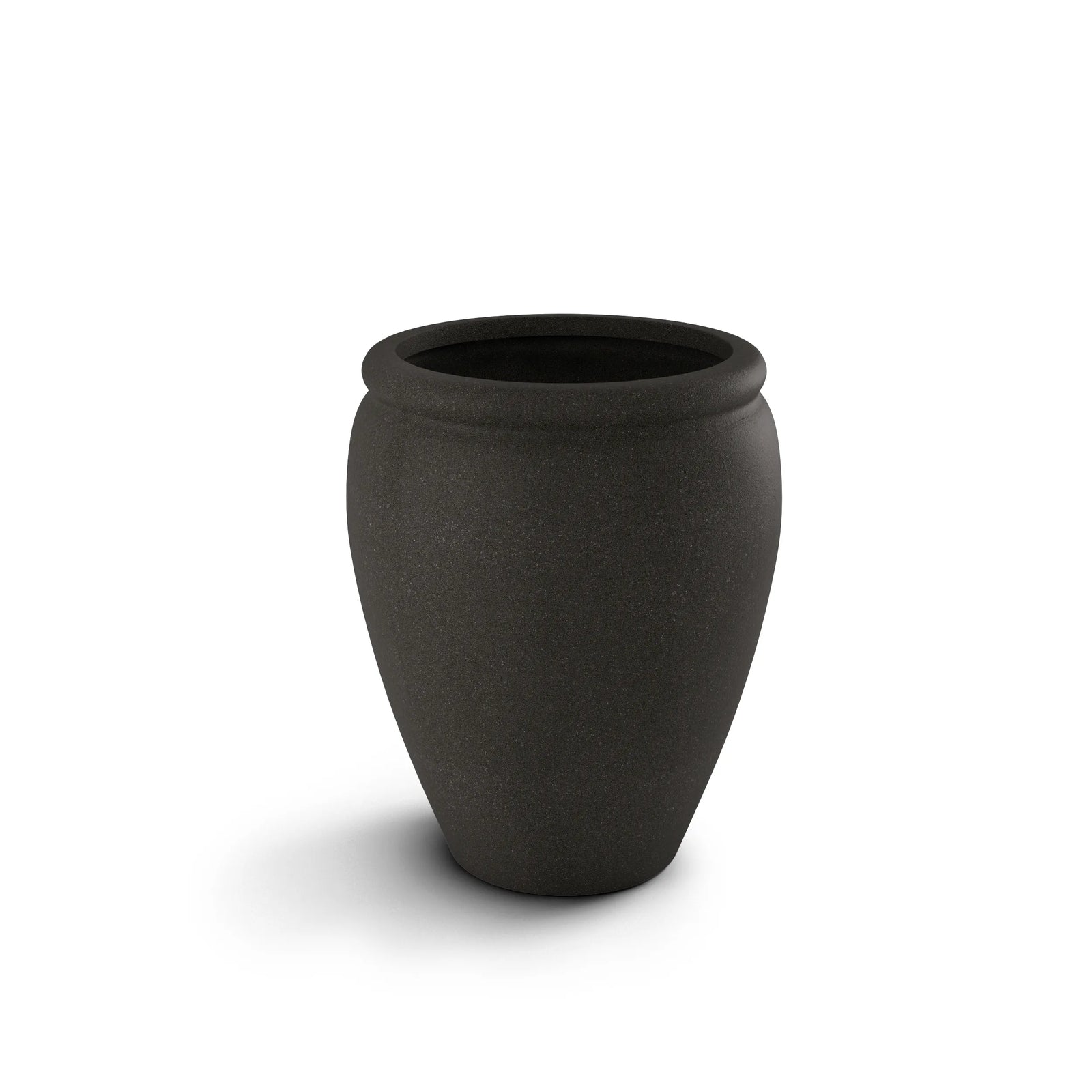 Bambino GFRC concrete planter in Graphite — round modern outdoor planter by ModaConcrete, view 2