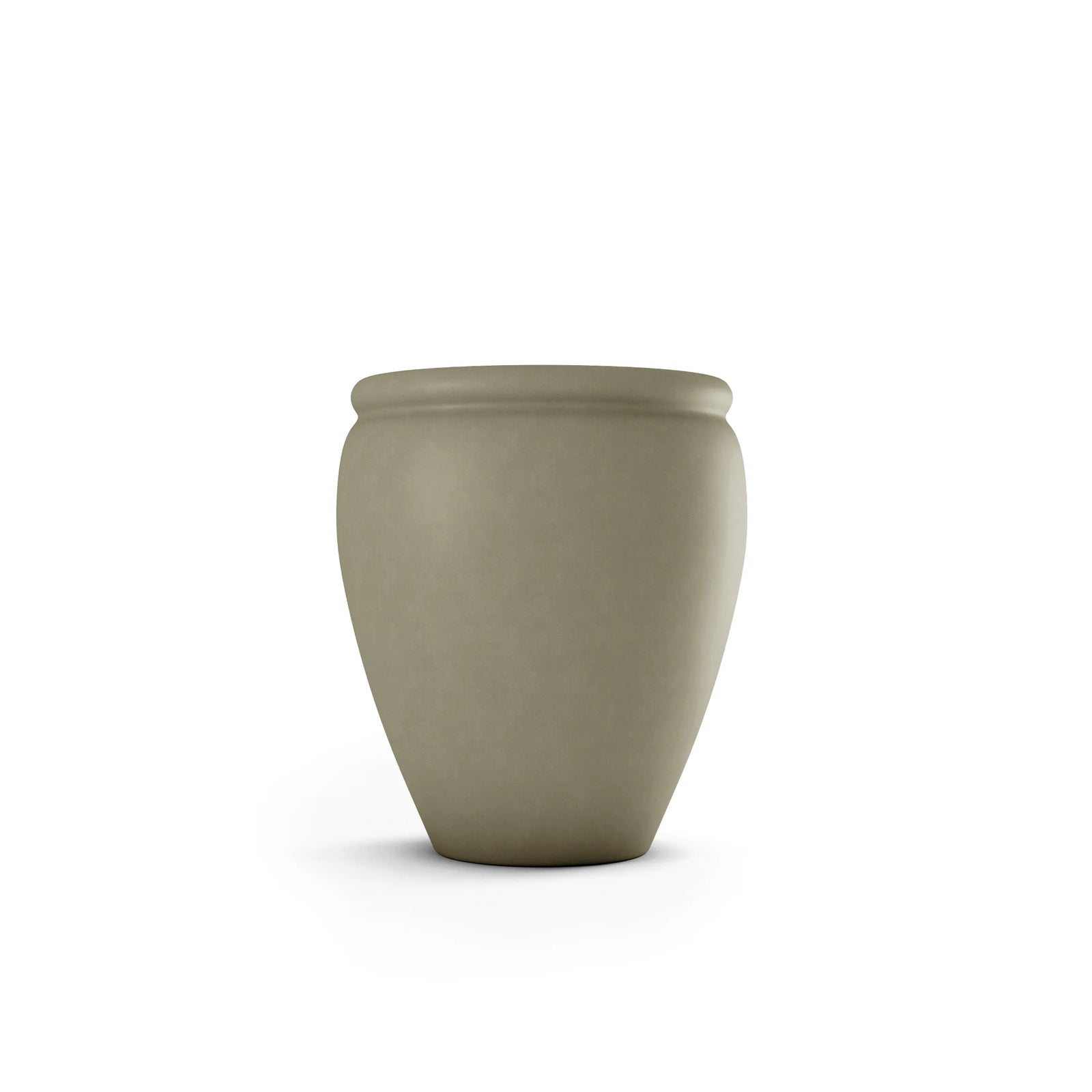 Bambino GFRC concrete planter in Grey — round modern outdoor planter by ModaConcrete, view 2