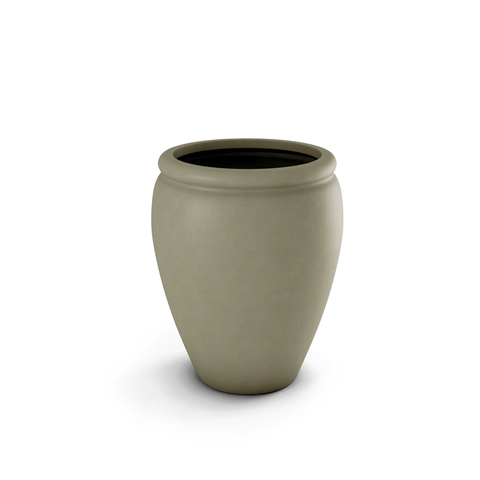 Bambino GFRC concrete planter in Grey — round modern outdoor planter by ModaConcrete, view 3