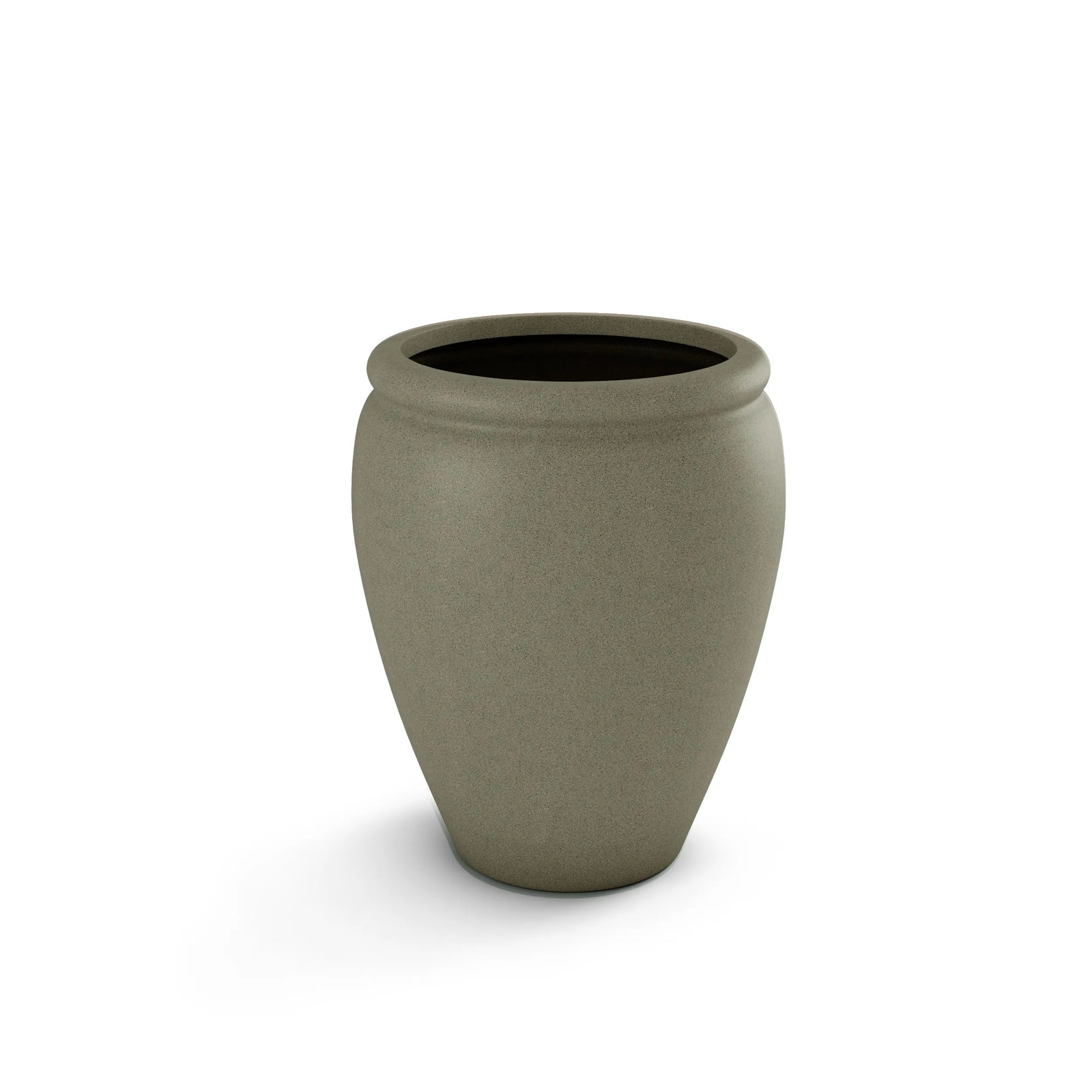 Bambino GFRC concrete planter in Sage — round modern outdoor planter by ModaConcrete, view 3