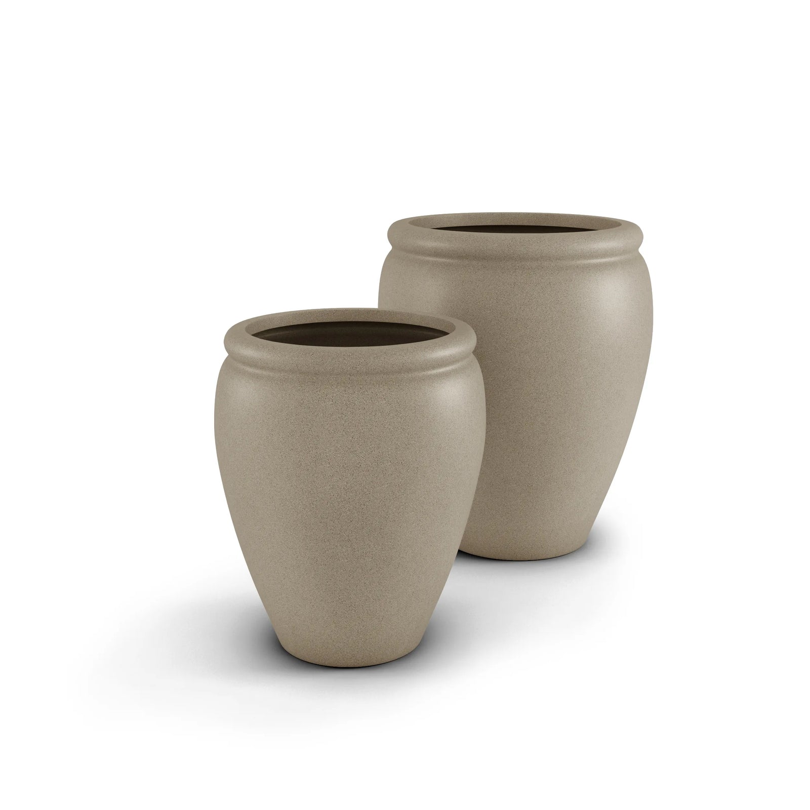 Bambino GFRC concrete planter in Sand — round modern outdoor planter by ModaConcrete, view 5