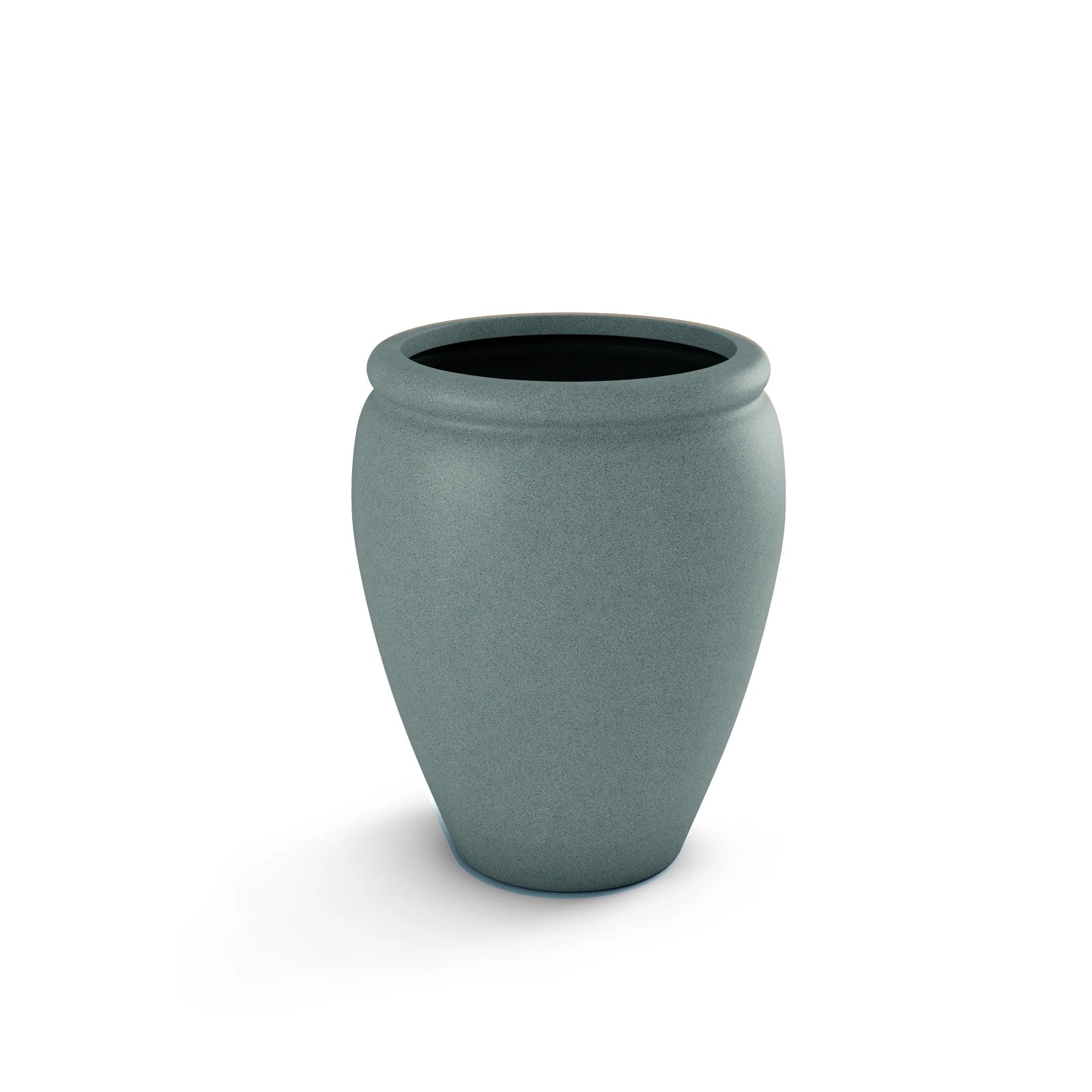 Bambino GFRC concrete planter in Smokey Blue — round modern outdoor planter by ModaConcrete, view 3