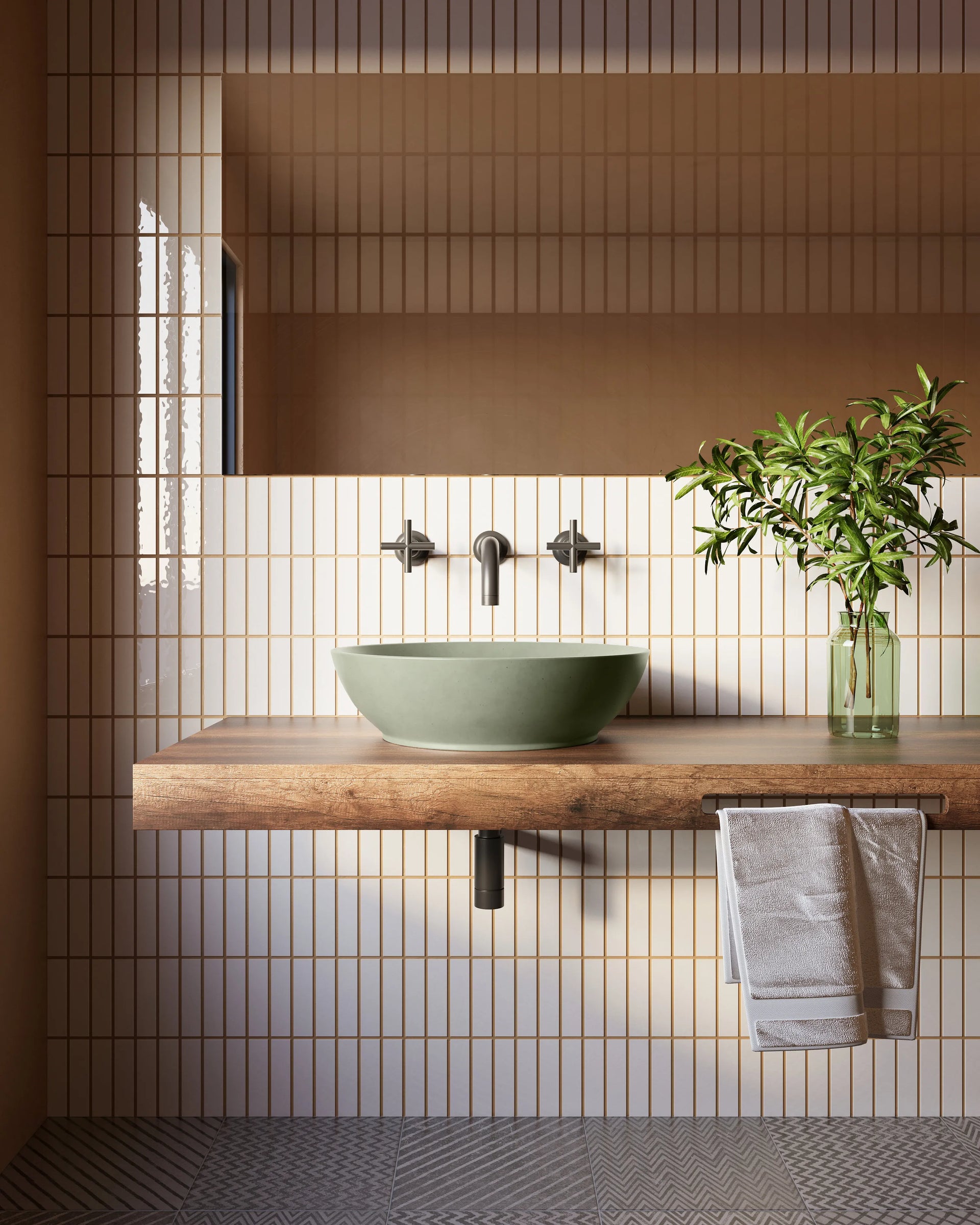 Basin Concrete Sink Sage