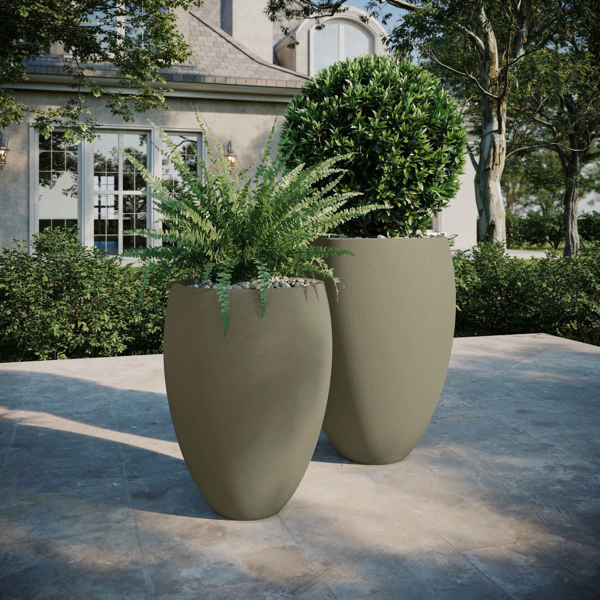 Brandy Large Planter Small Planter 23" H x 18" W White