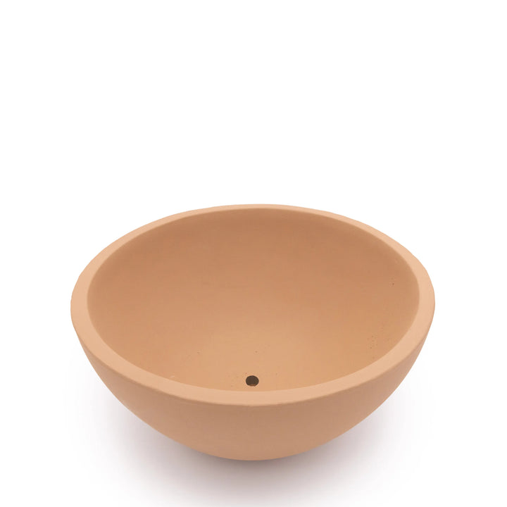 Concrete Basin Tabletop Planter Rose