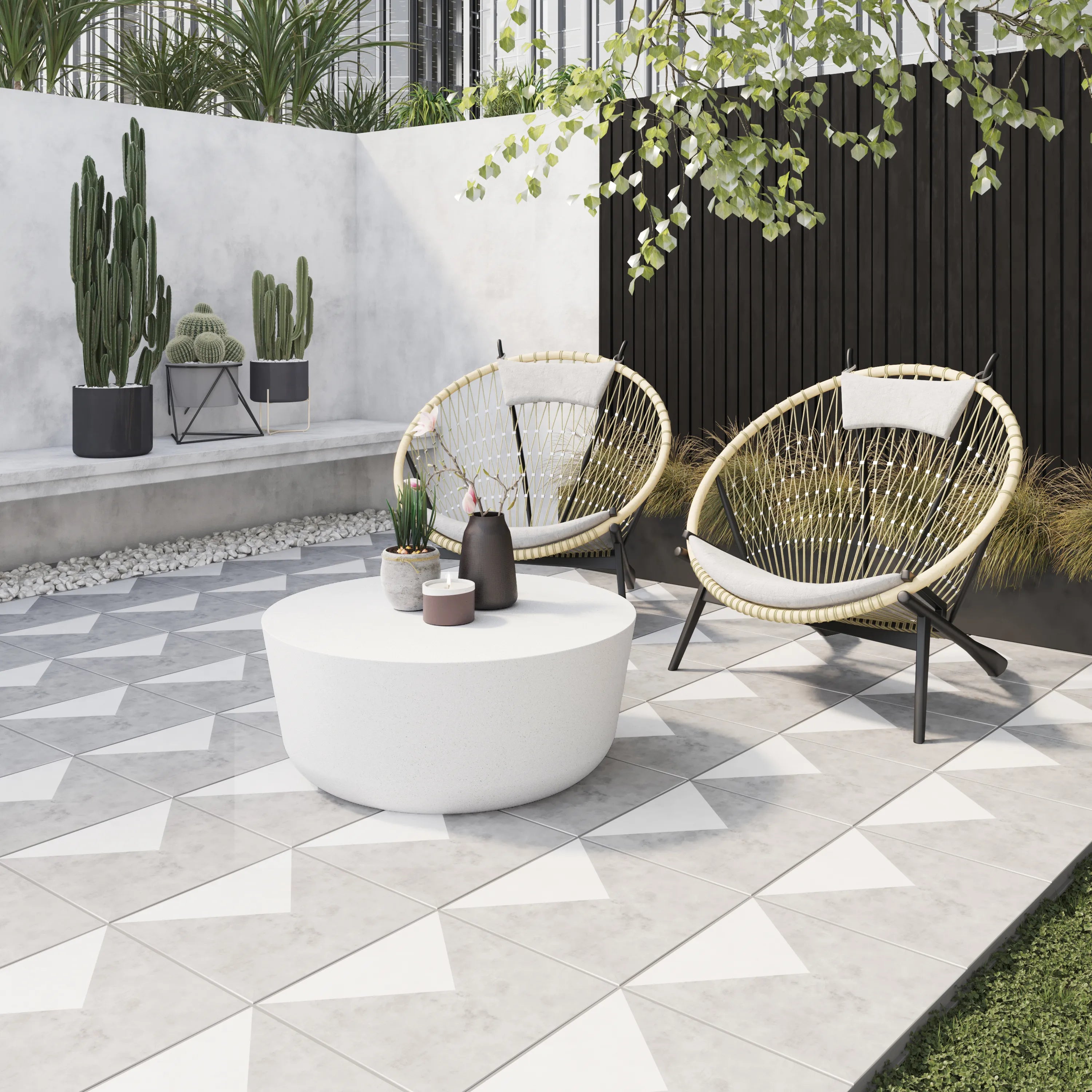 Concrete Coffee Table White