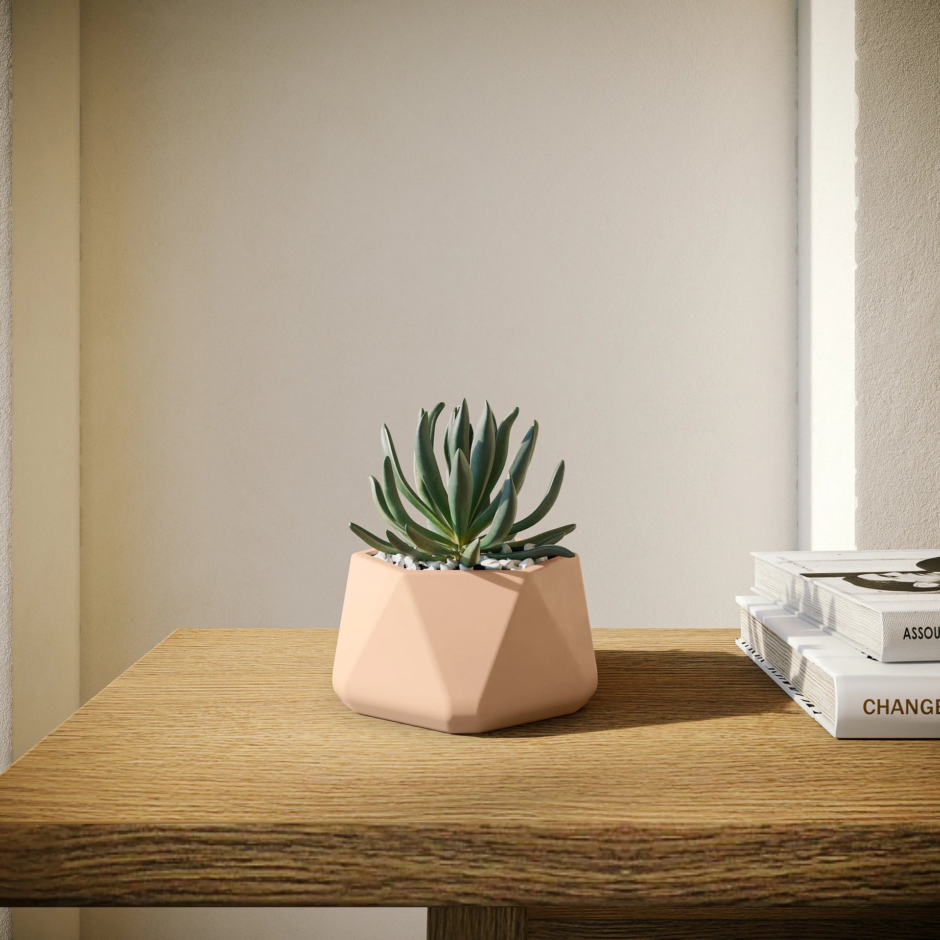 Concrete Mini Genna Tabletop Planters (Set of 2) Smokey Blue