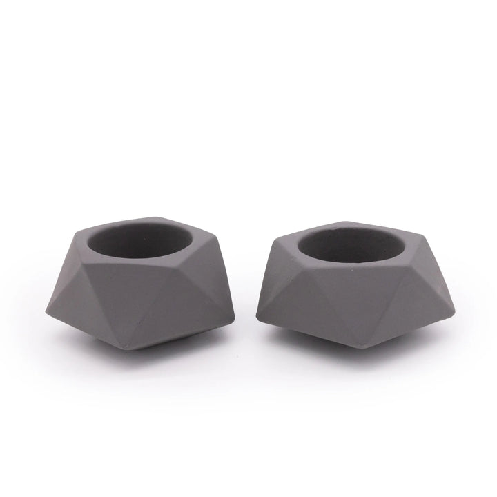 Concrete Mini Tilt Tabletop Planters (Set of 2) Dark Grey
