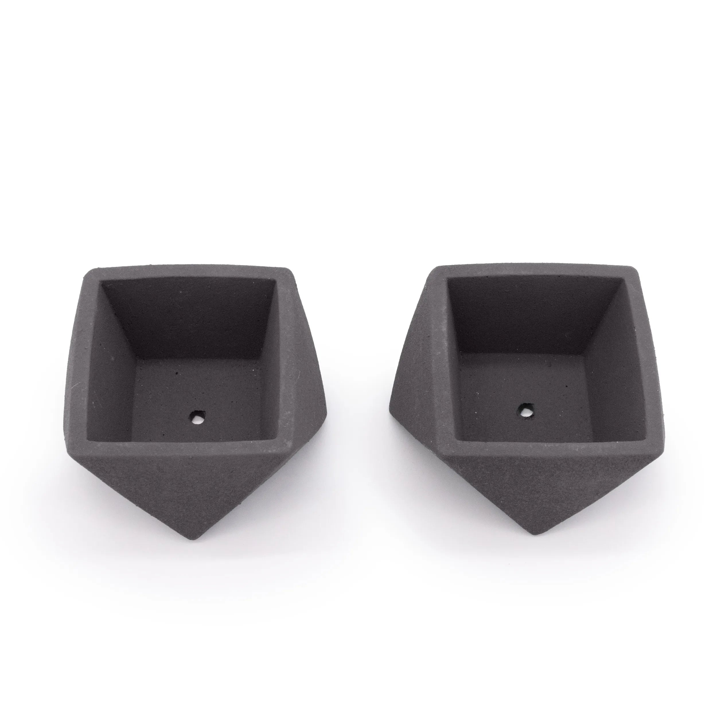 Concrete Mini Wedge Tabletop Planters (Set of 2) Sage
