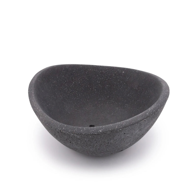Concrete Wave Tabletop Planter Graphite
