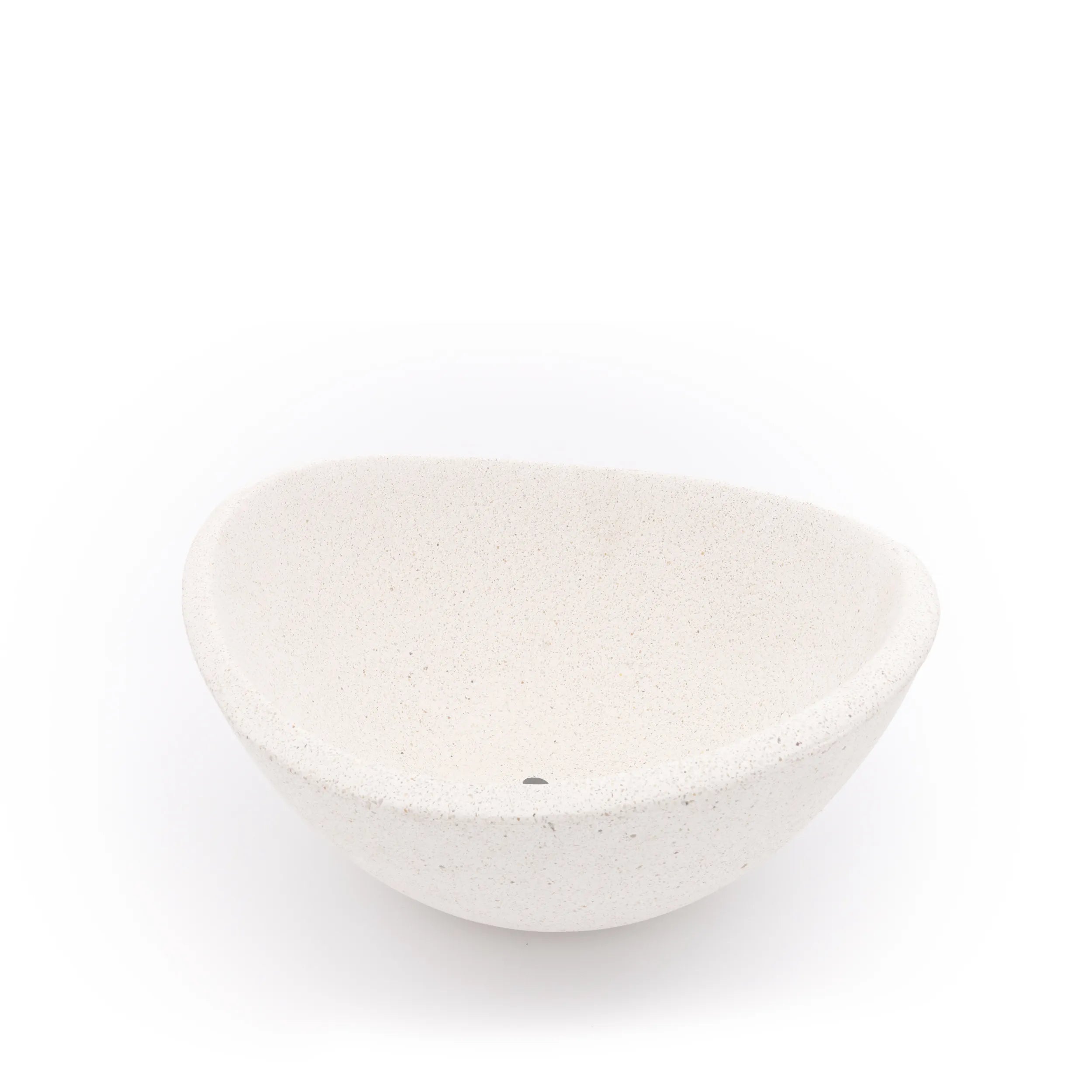 Concrete Wave Tabletop Planter White