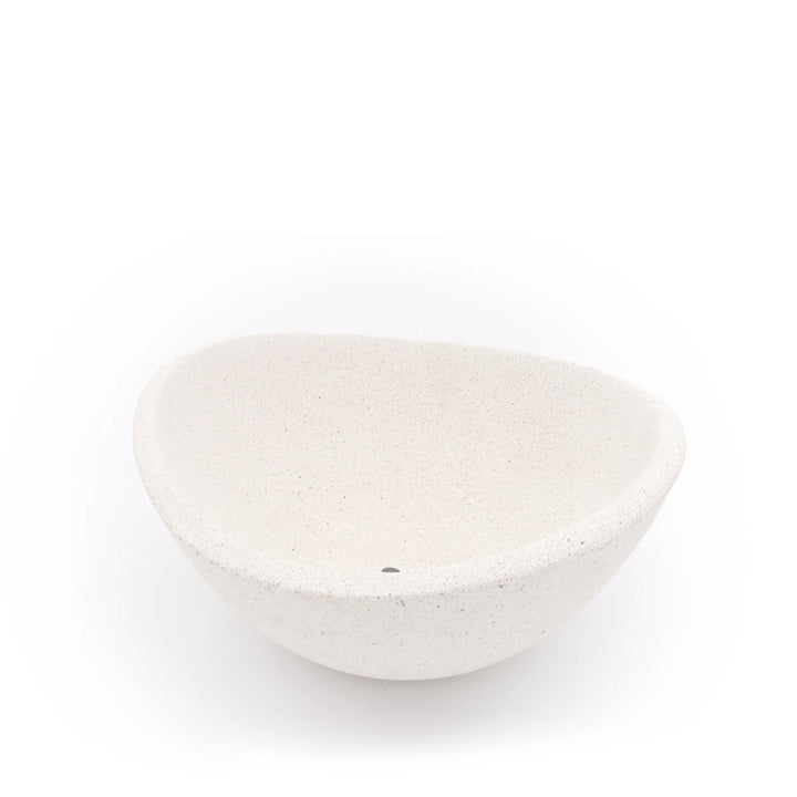 Concrete Wave Tabletop Planter White