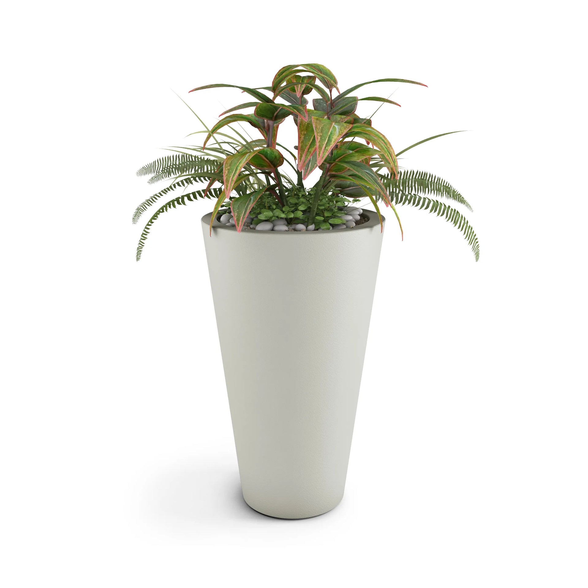 Cone Large Outdoor Planter Small Planter 24in H x 21in W Dover Blue