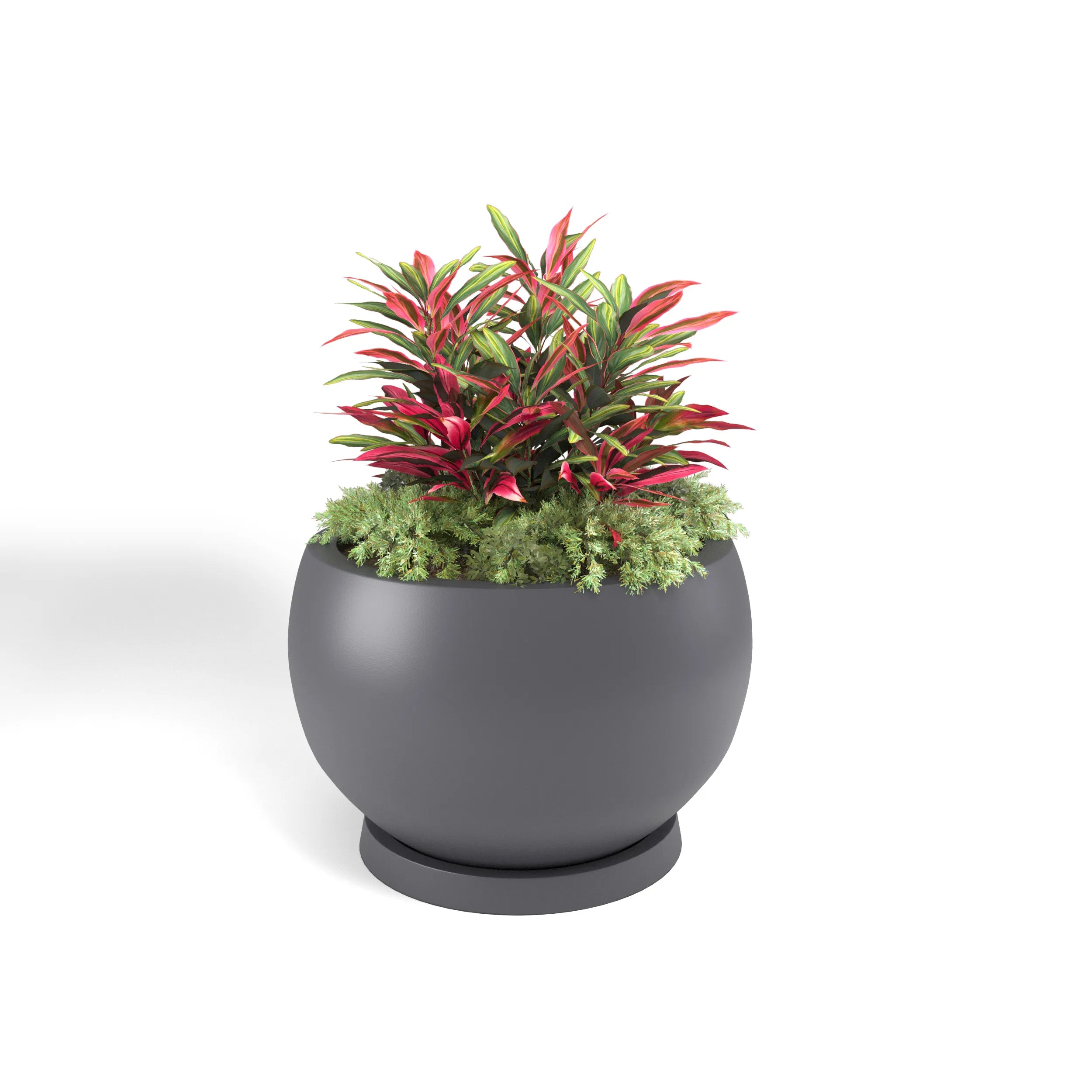 Corsica Lightweight Planter Fiber Series Large Graphite