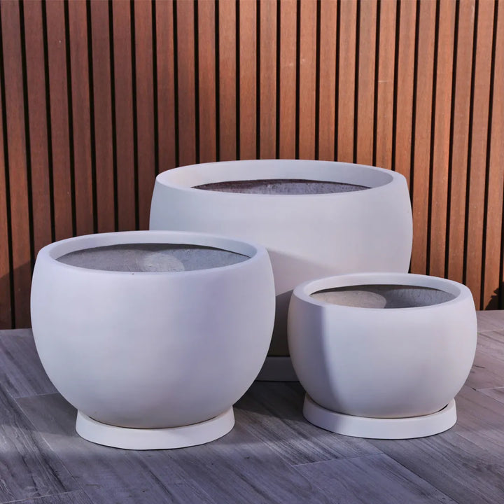 Corsica Lightweight Planter Fiber Series Medium Cashmere